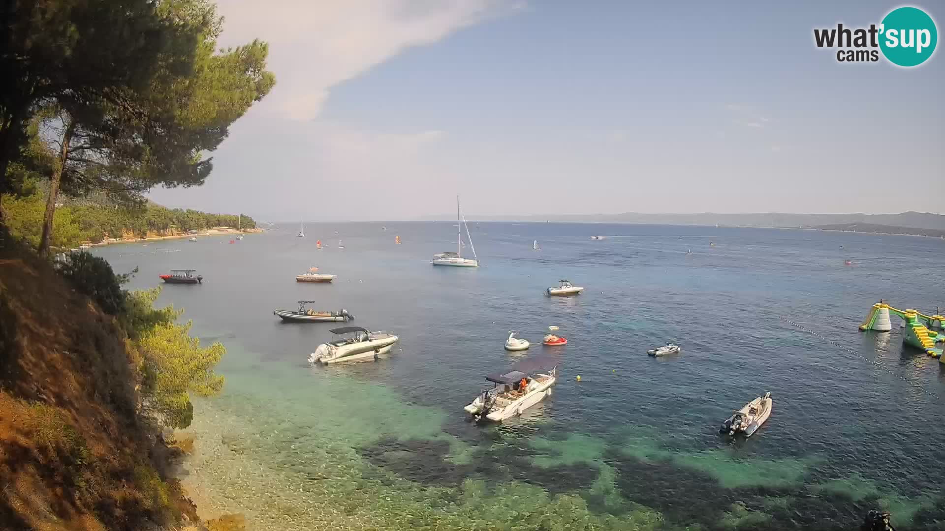 Webcam Spiaggia Potočine Bol – Vista live sulla spiaggia Borak, Isola di Brač