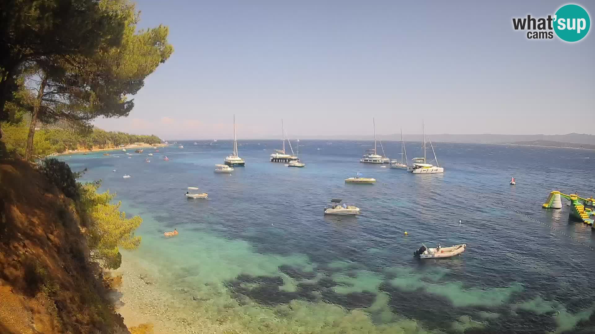 Web kamera Potočine Bol – Pogled uživo na plažu Borak, otok Brač