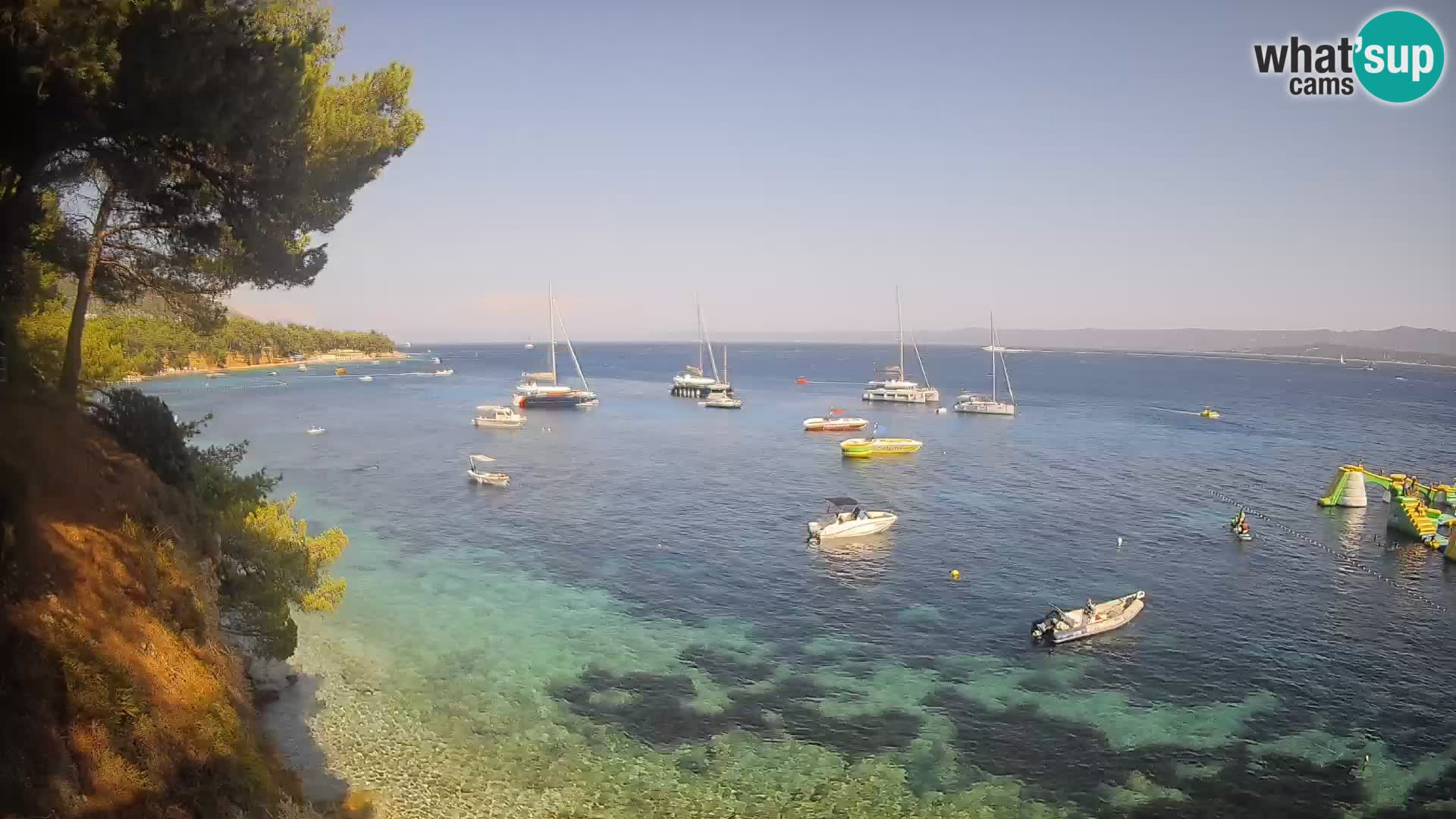Web kamera Potočine Bol – Pogled uživo na plažu Borak, otok Brač