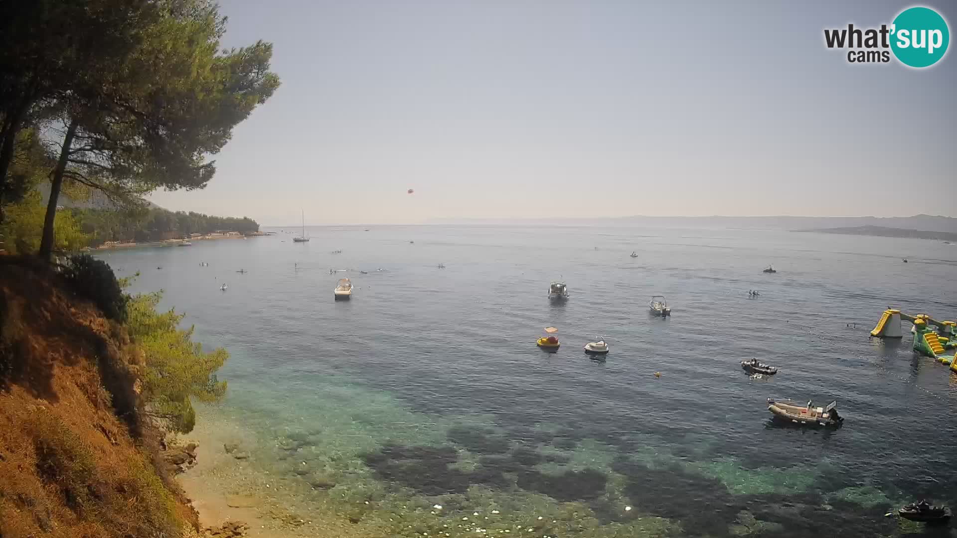 Web kamera Potočine Bol – Pogled uživo na plažu Borak, otok Brač