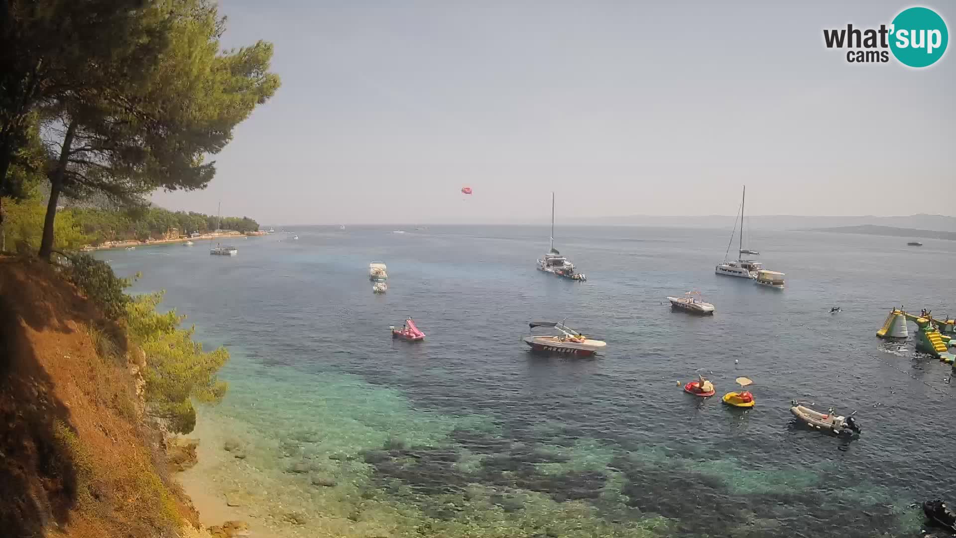 Webcam Spiaggia Potočine Bol – Vista live sulla spiaggia Borak, Isola di Brač