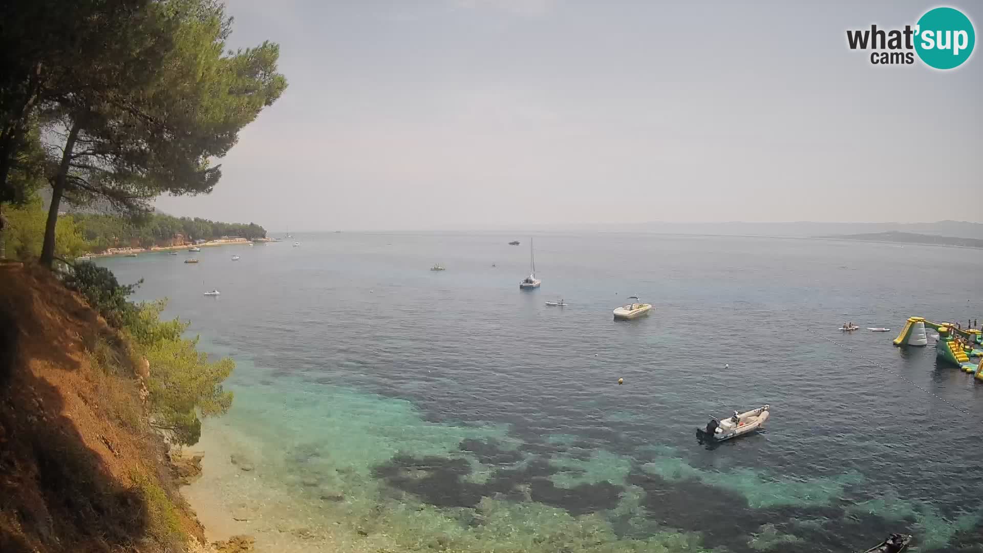 Webcam Spiaggia Potočine Bol – Vista live sulla spiaggia Borak, Isola di Brač