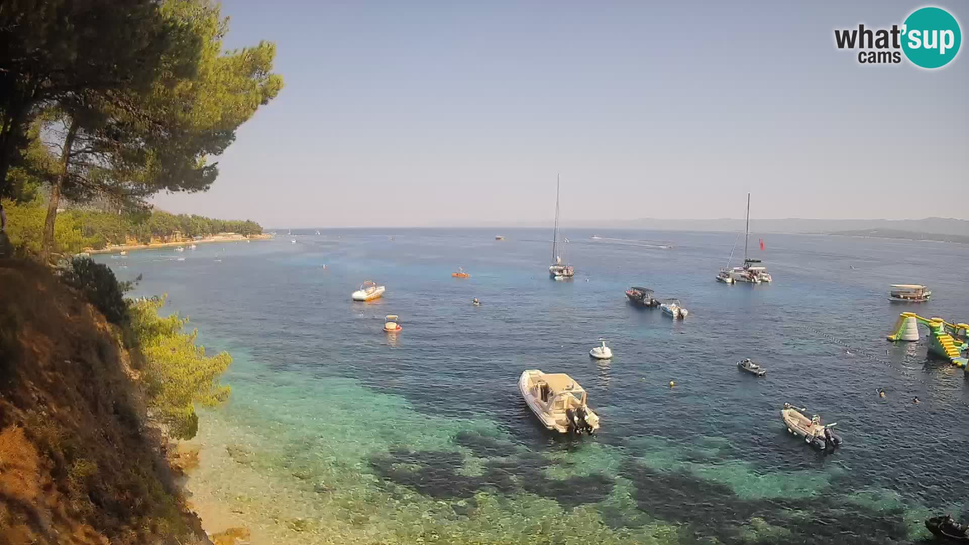 Web kamera Potočine Bol – Pogled uživo na plažu Borak, otok Brač