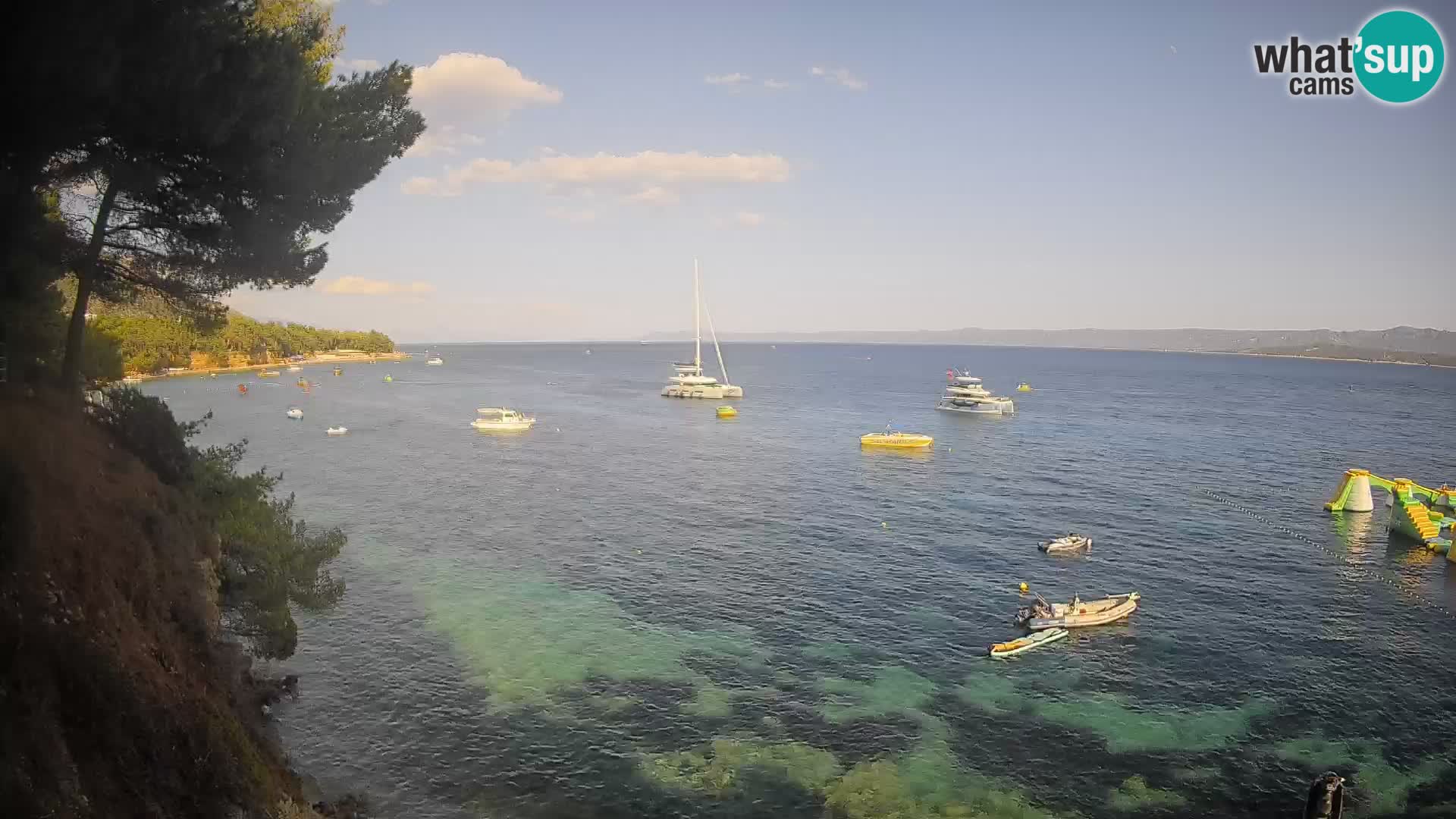 Webcam Spiaggia Potočine Bol – Vista live sulla spiaggia Borak, Isola di Brač