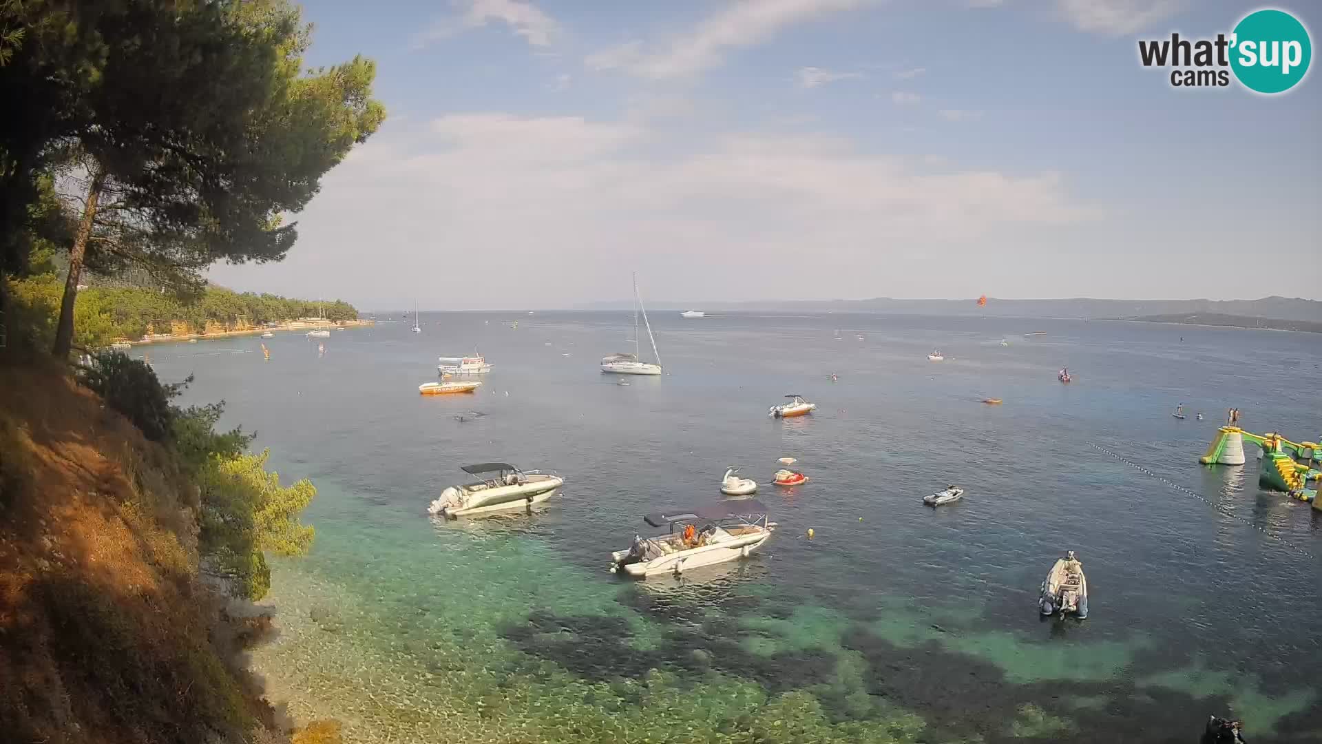 Spletna kamera Plaža Potočine Bol – Pogled v živo na plažo Borak, otok Brač