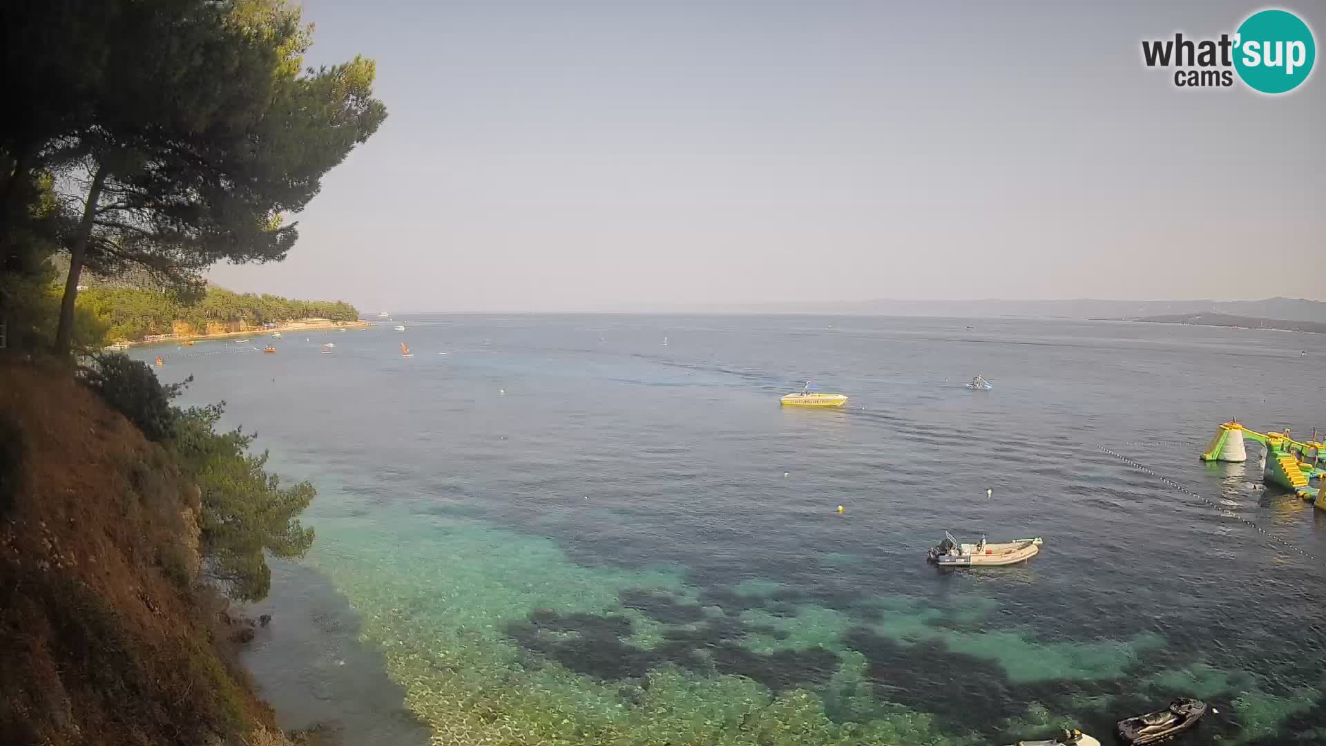 Webcam Spiaggia Potočine Bol – Vista live sulla spiaggia Borak, Isola di Brač