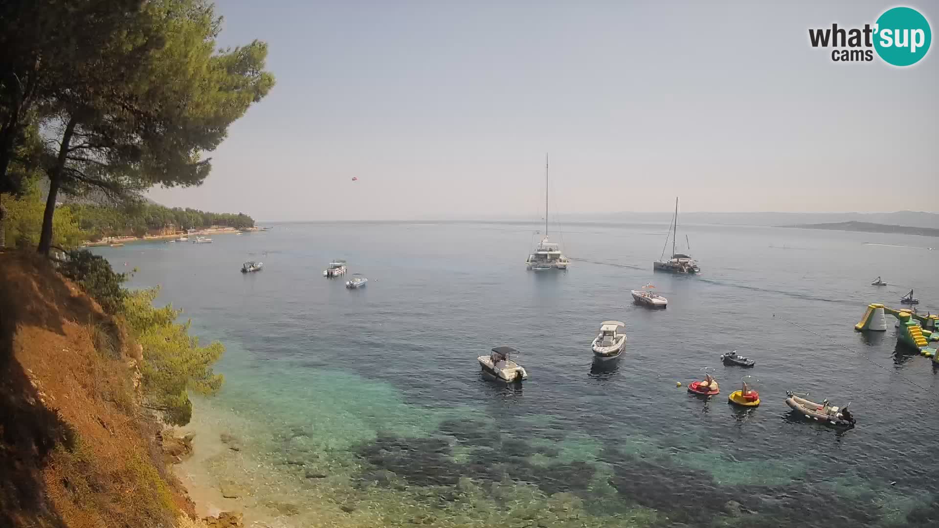 Webcam Spiaggia Potočine Bol – Vista live sulla spiaggia Borak, Isola di Brač