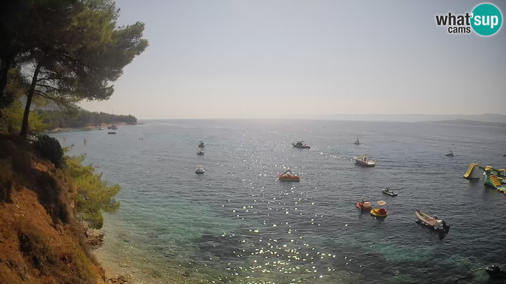 Webcam Spiaggia Potočine Bol – Vista live sulla spiaggia Borak, Isola di Brač