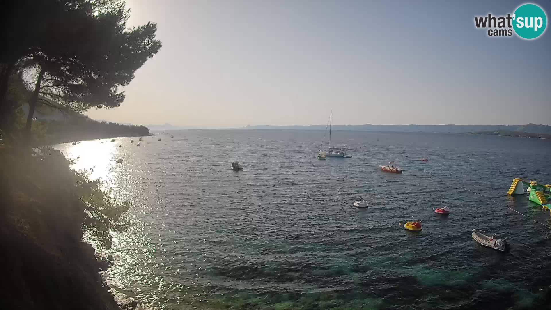 Webcam Spiaggia Potočine Bol – Vista live sulla spiaggia Borak, Isola di Brač