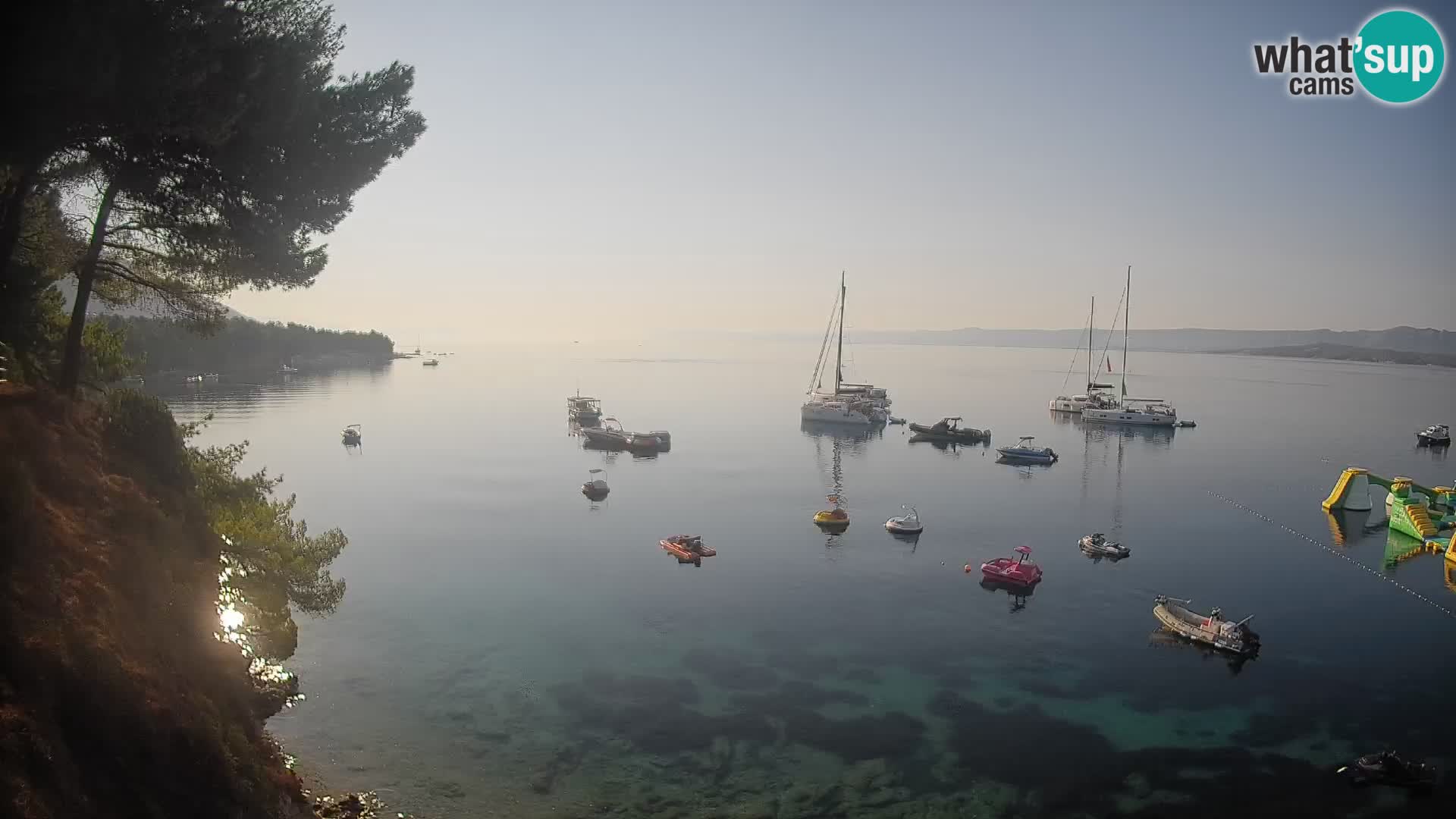 Webcam Spiaggia Potočine Bol – Vista live sulla spiaggia Borak, Isola di Brač