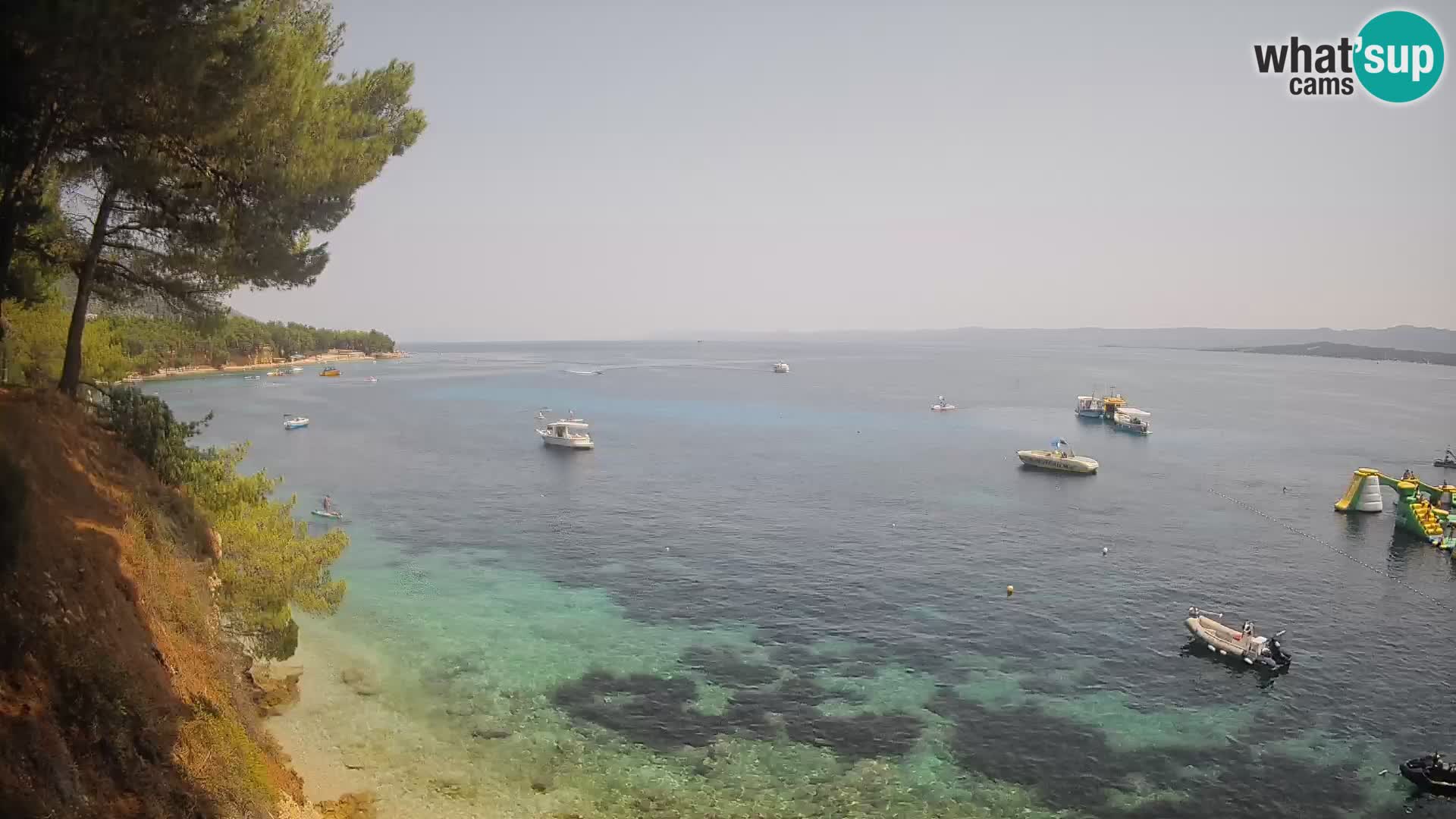 Webcam Spiaggia Potočine Bol – Vista live sulla spiaggia Borak, Isola di Brač