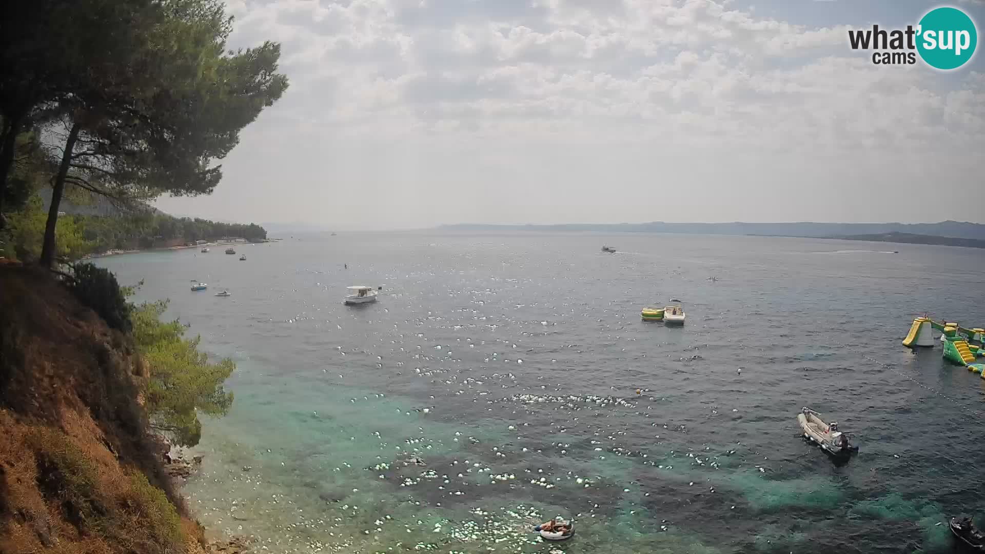 Webcam Spiaggia Potočine Bol – Vista live sulla spiaggia Borak, Isola di Brač