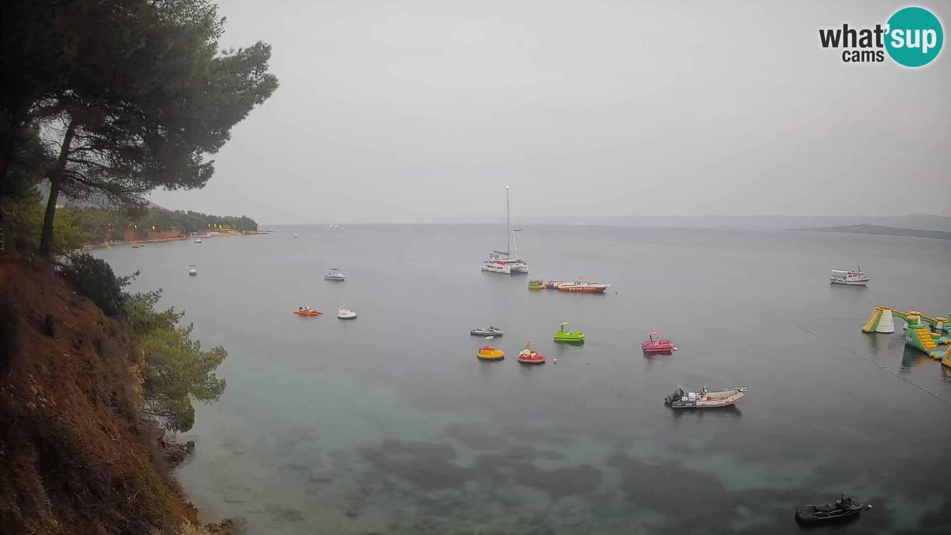 Webcam Spiaggia Potočine Bol – Vista live sulla spiaggia Borak, Isola di Brač