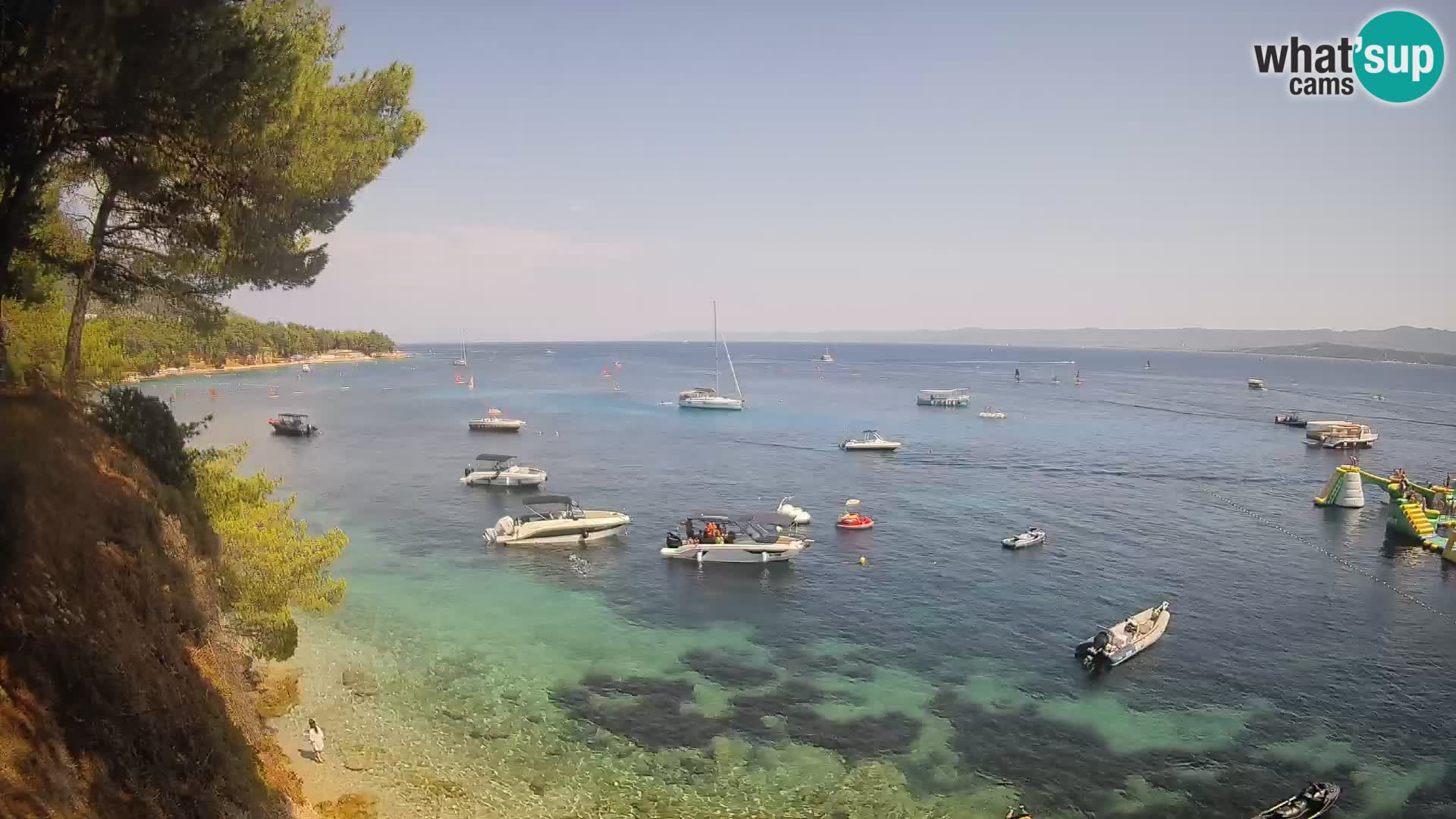 Web kamera Potočine Bol – Pogled uživo na plažu Borak, otok Brač