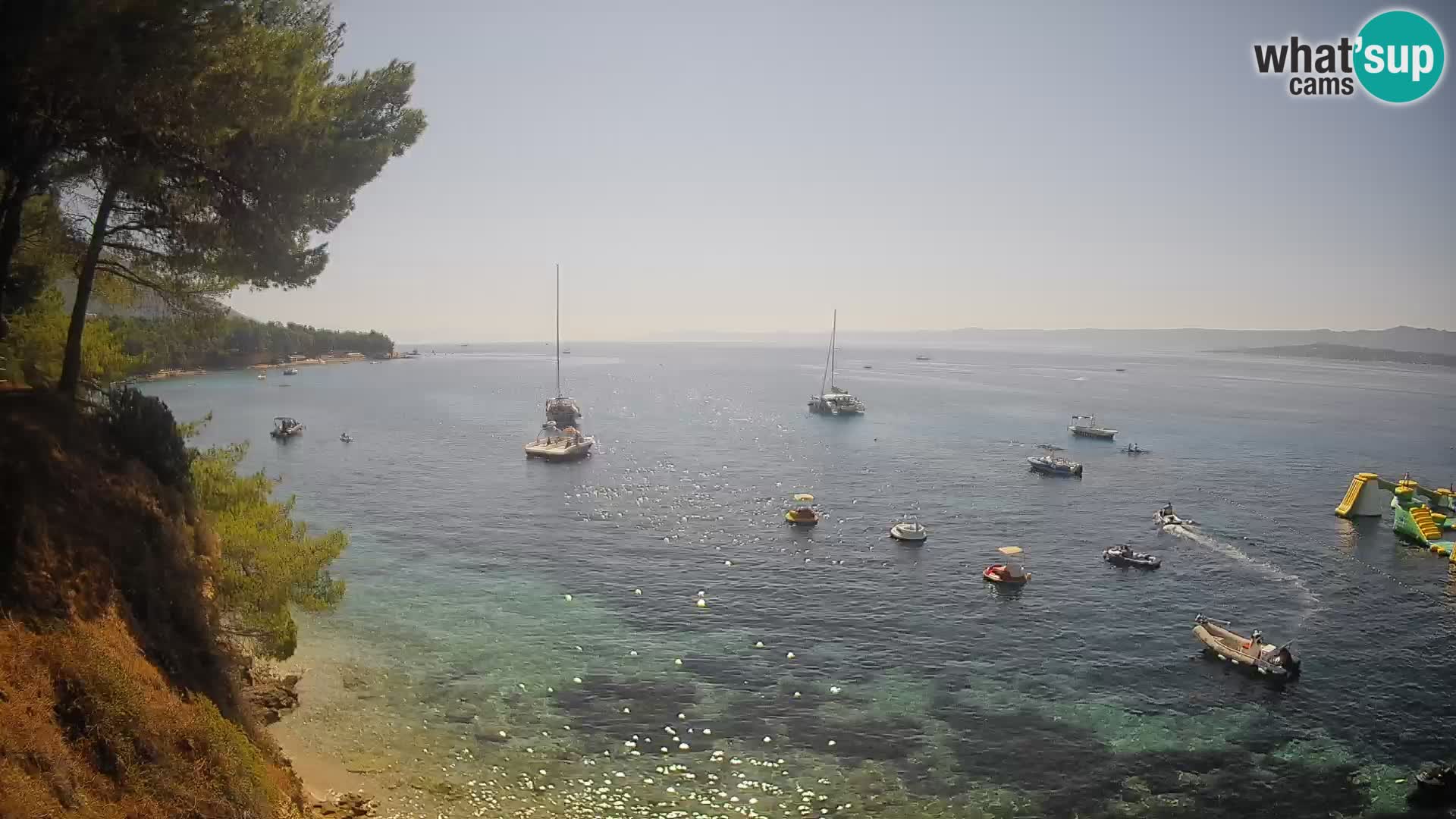 Webcam Spiaggia Potočine Bol – Vista live sulla spiaggia Borak, Isola di Brač