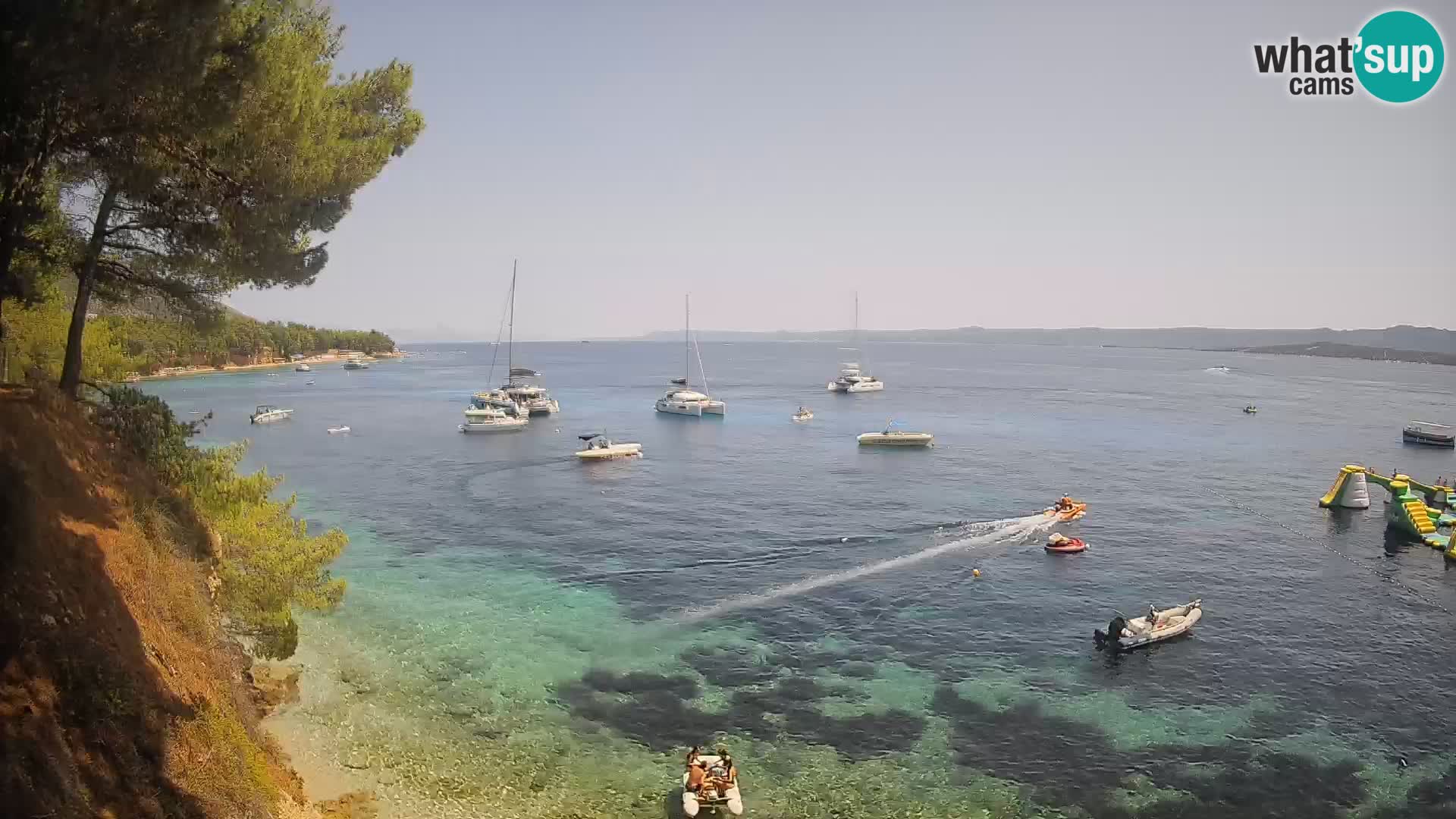 Webcam Spiaggia Potočine Bol – Vista live sulla spiaggia Borak, Isola di Brač