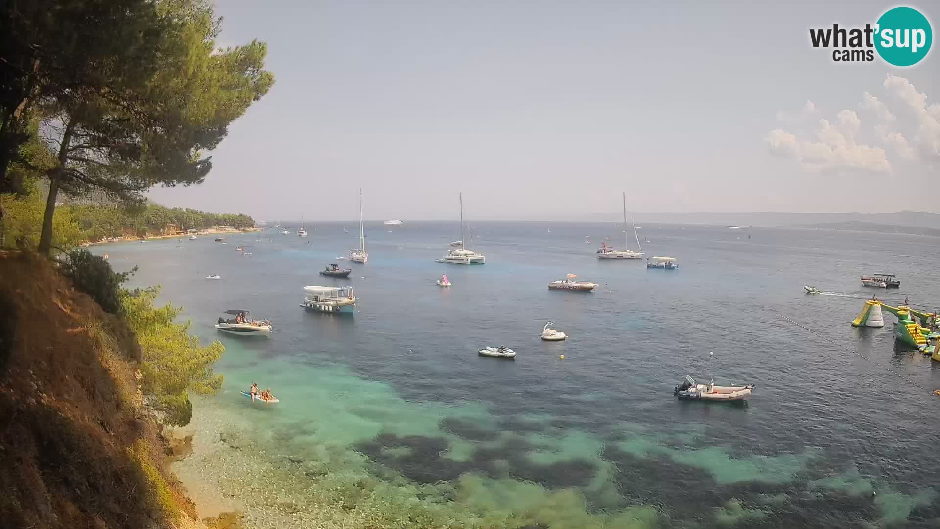 Web kamera Potočine Bol – Pogled uživo na plažu Borak, otok Brač