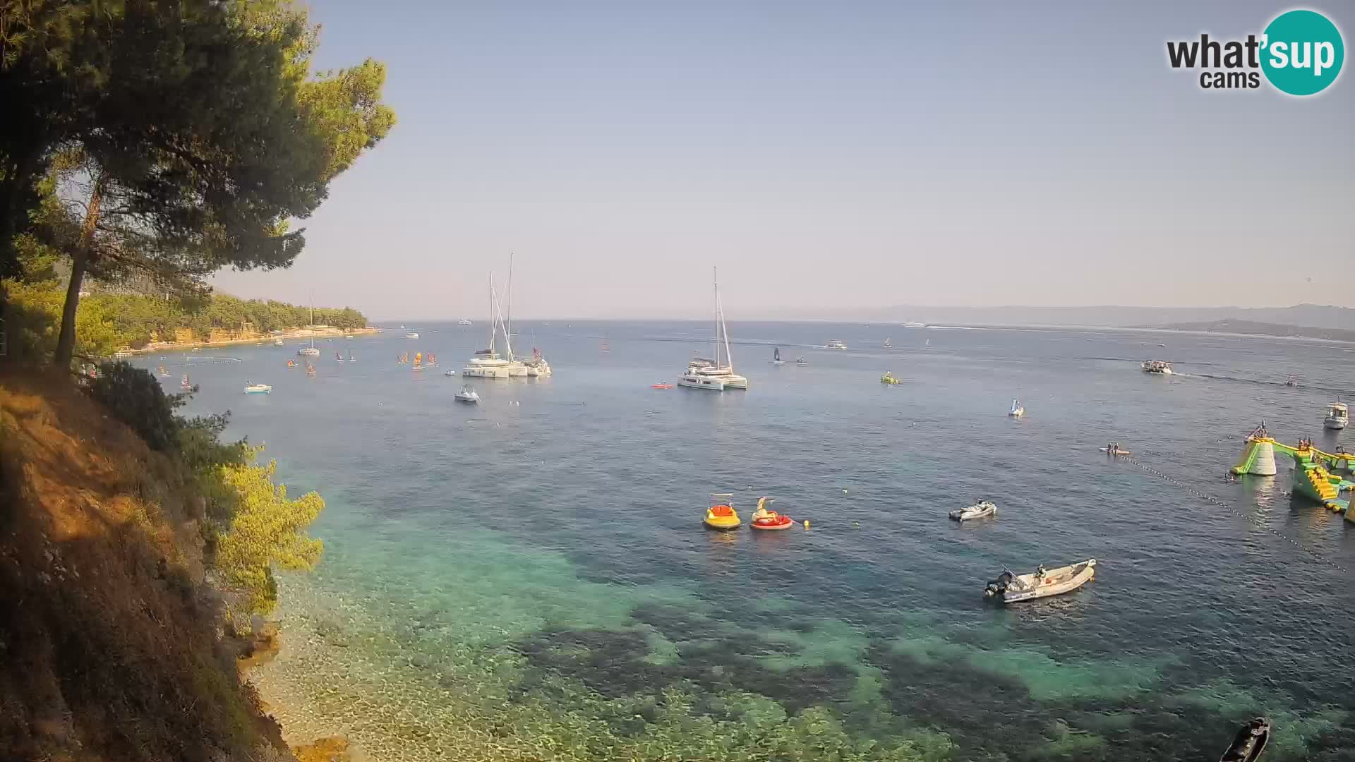 Webcam Spiaggia Potočine Bol – Vista live sulla spiaggia Borak, Isola di Brač