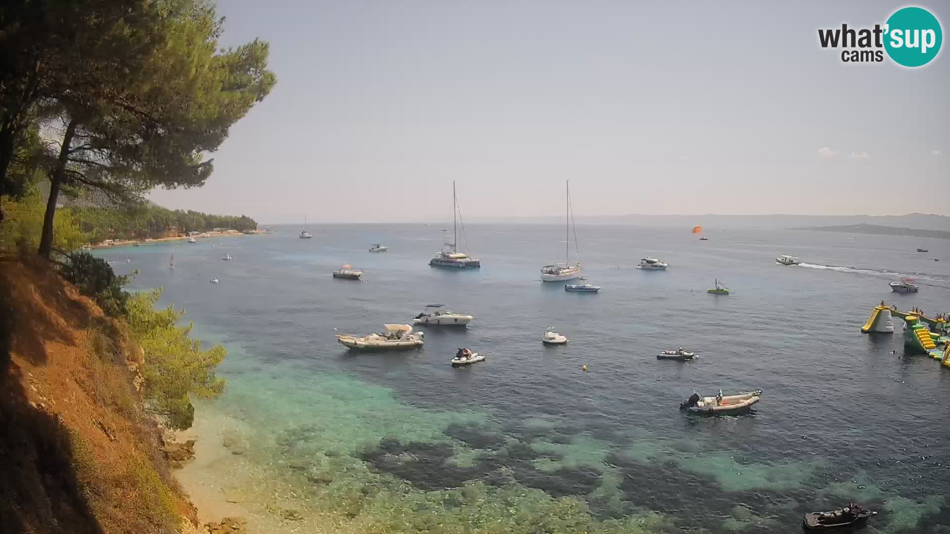 Webcam Spiaggia Potočine Bol – Vista live sulla spiaggia Borak, Isola di Brač