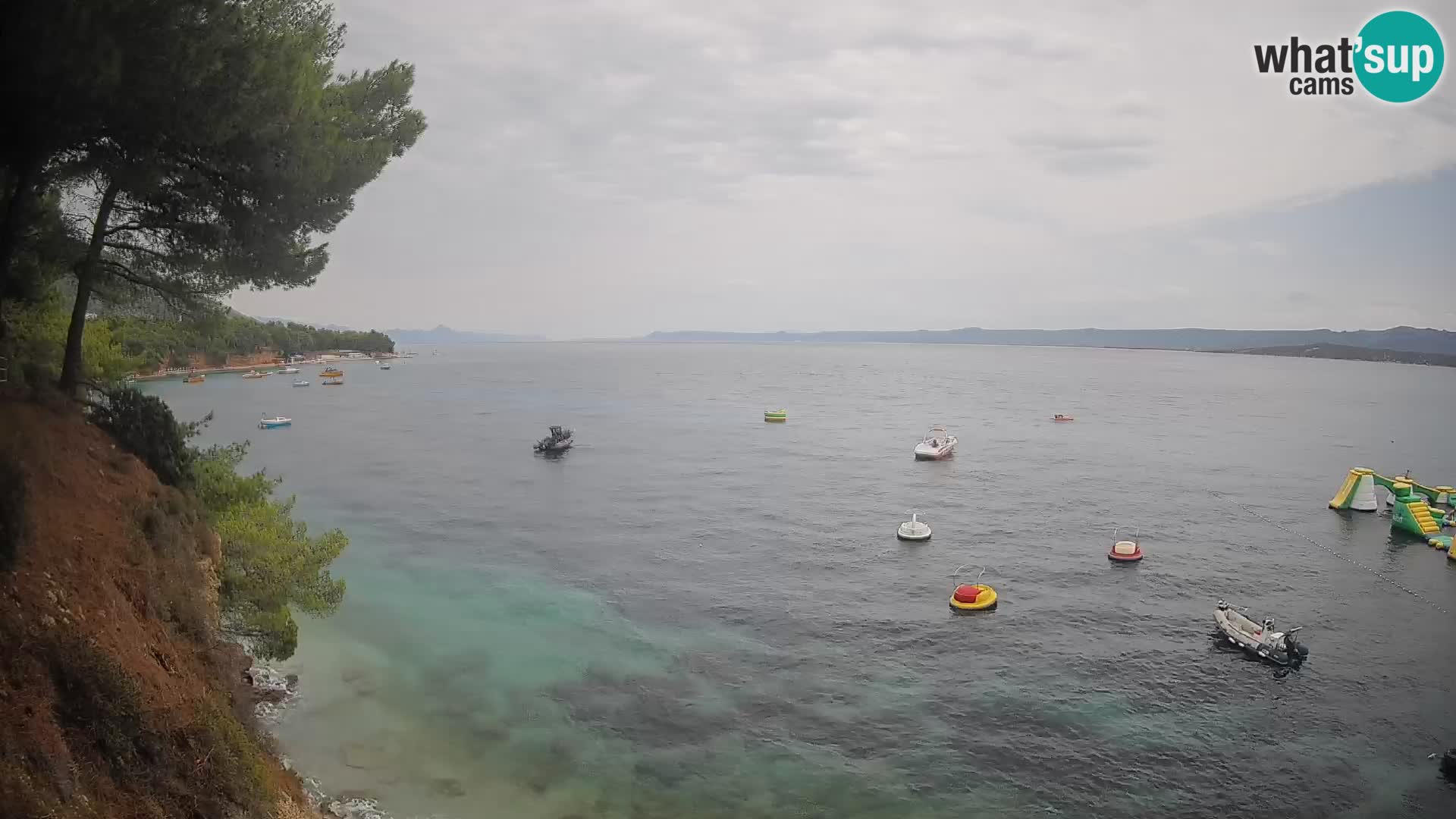 Webcam Spiaggia Potočine Bol – Vista live sulla spiaggia Borak, Isola di Brač