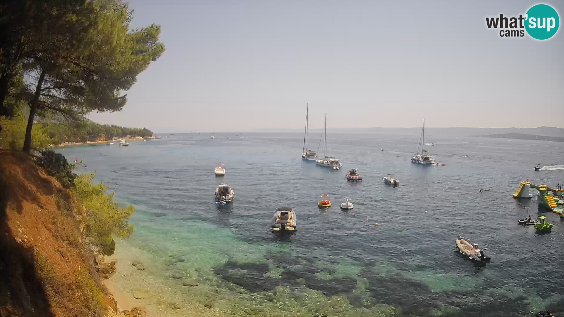 Web kamera Potočine Bol – Pogled uživo na plažu Borak, otok Brač