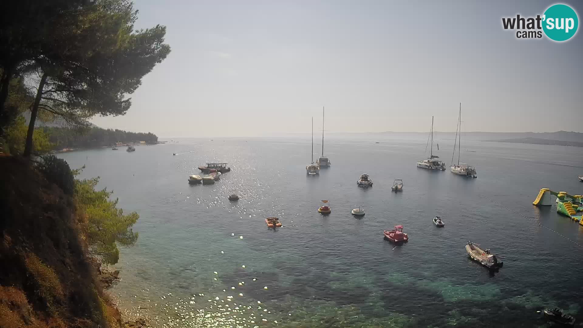 Webcam Spiaggia Potočine Bol – Vista live sulla spiaggia Borak, Isola di Brač