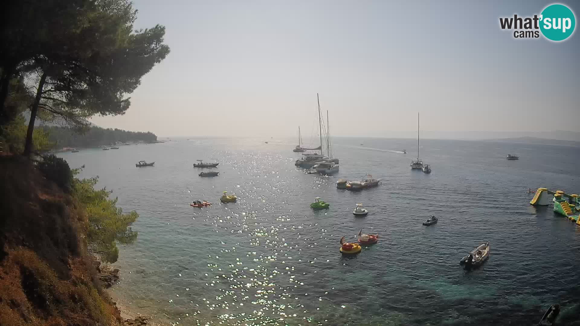 Webcam Spiaggia Potočine Bol – Vista live sulla spiaggia Borak, Isola di Brač