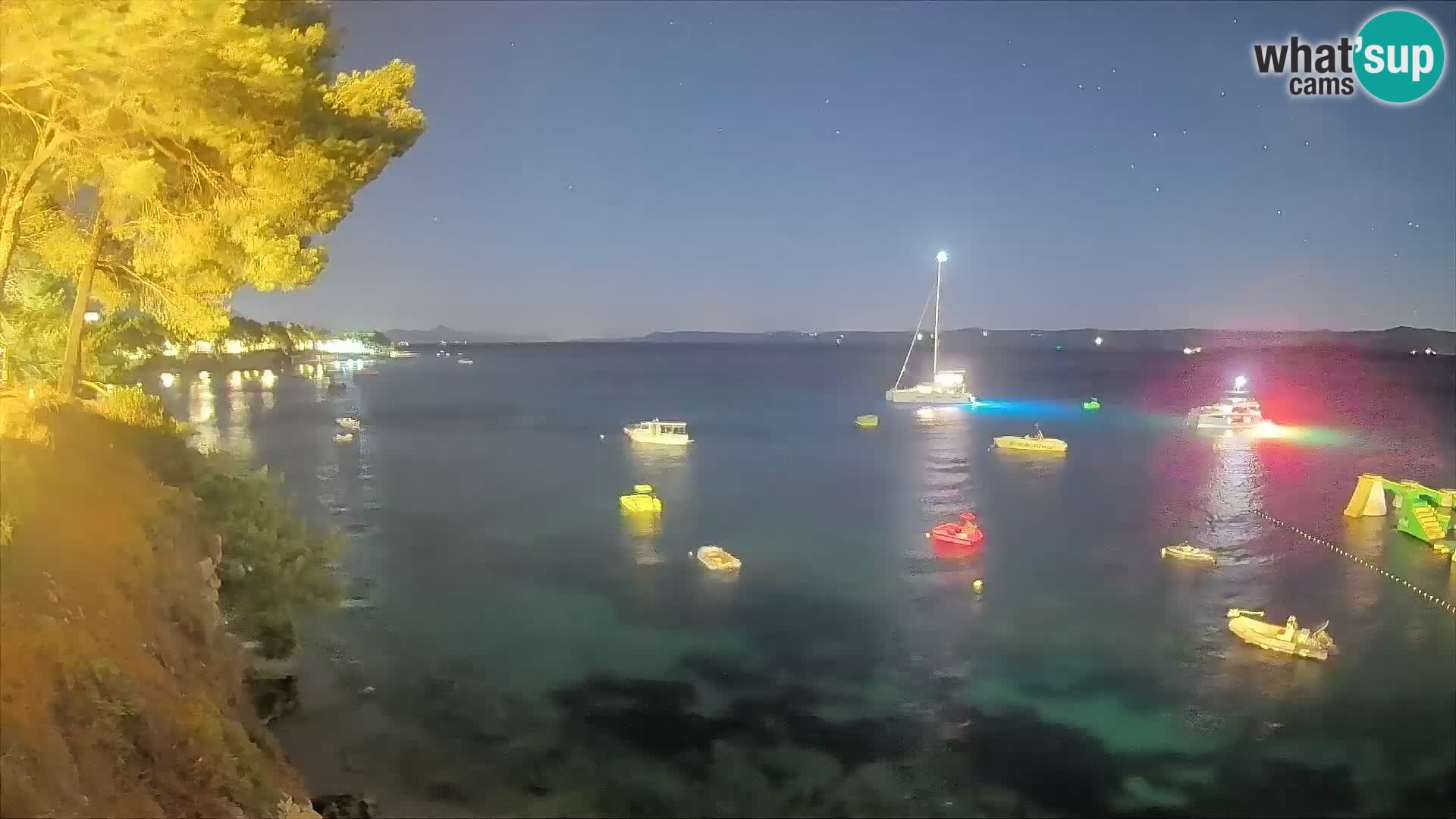 Webcam Spiaggia Potočine Bol – Vista live sulla spiaggia Borak, Isola di Brač