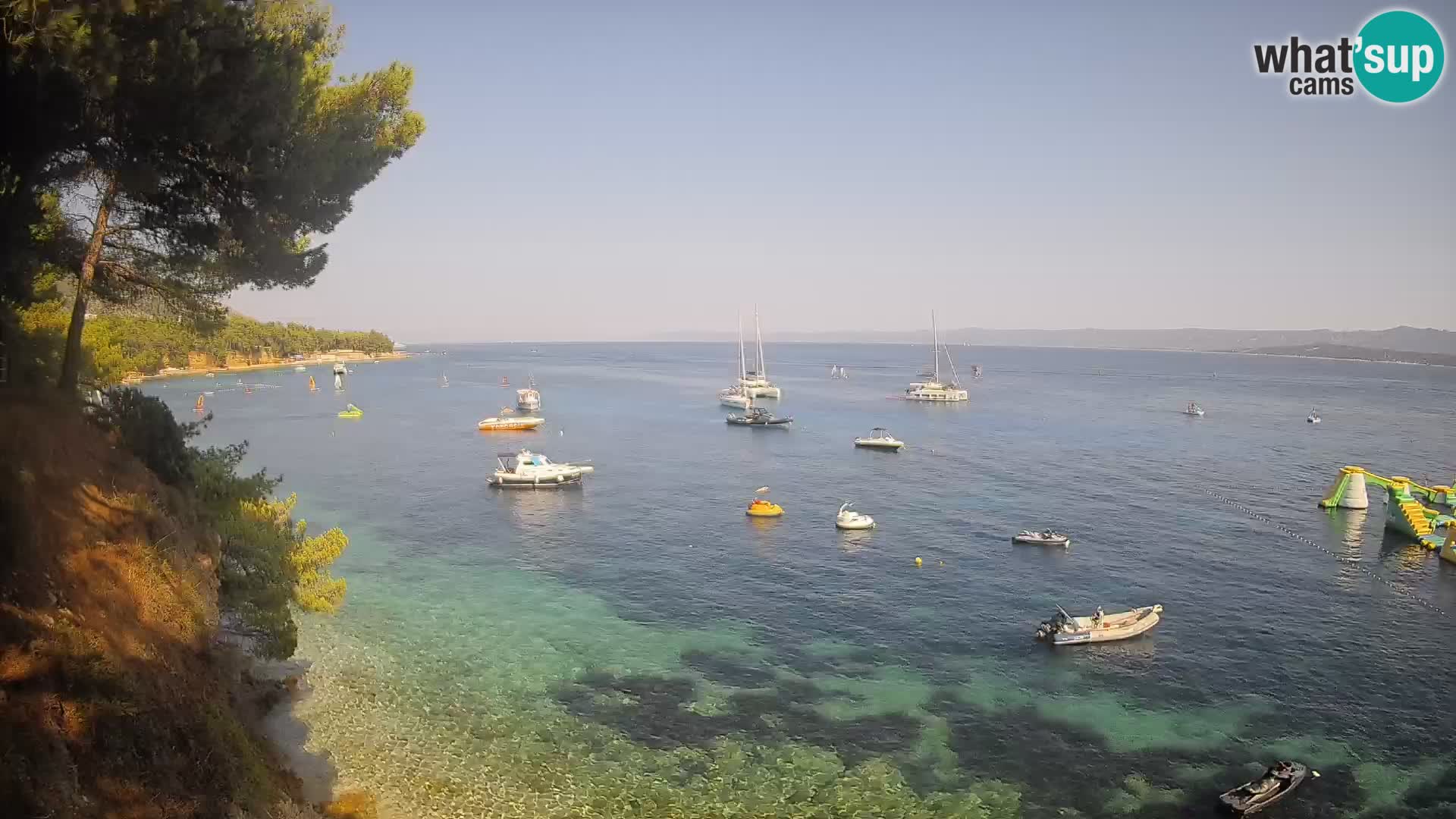 Webcam Spiaggia Potočine Bol – Vista live sulla spiaggia Borak, Isola di Brač