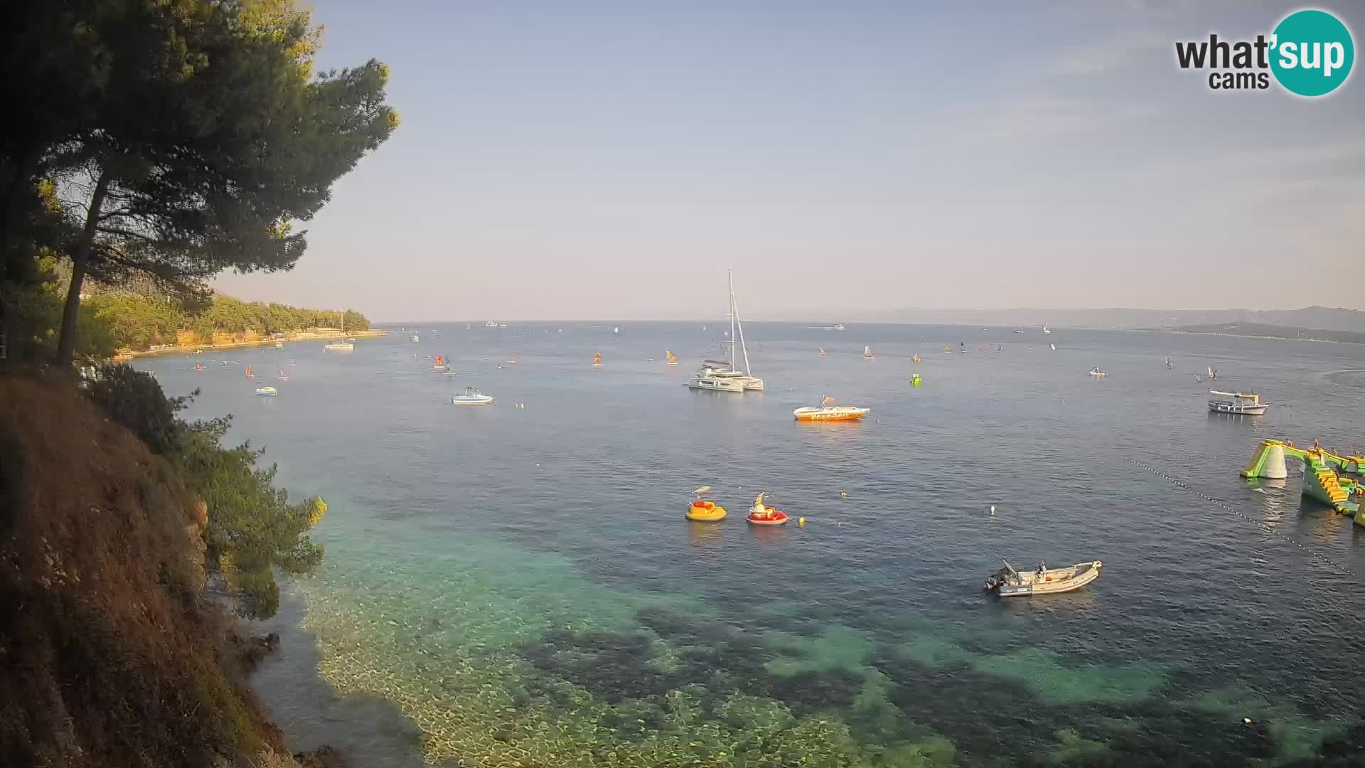 Webcam Spiaggia Potočine Bol – Vista live sulla spiaggia Borak, Isola di Brač