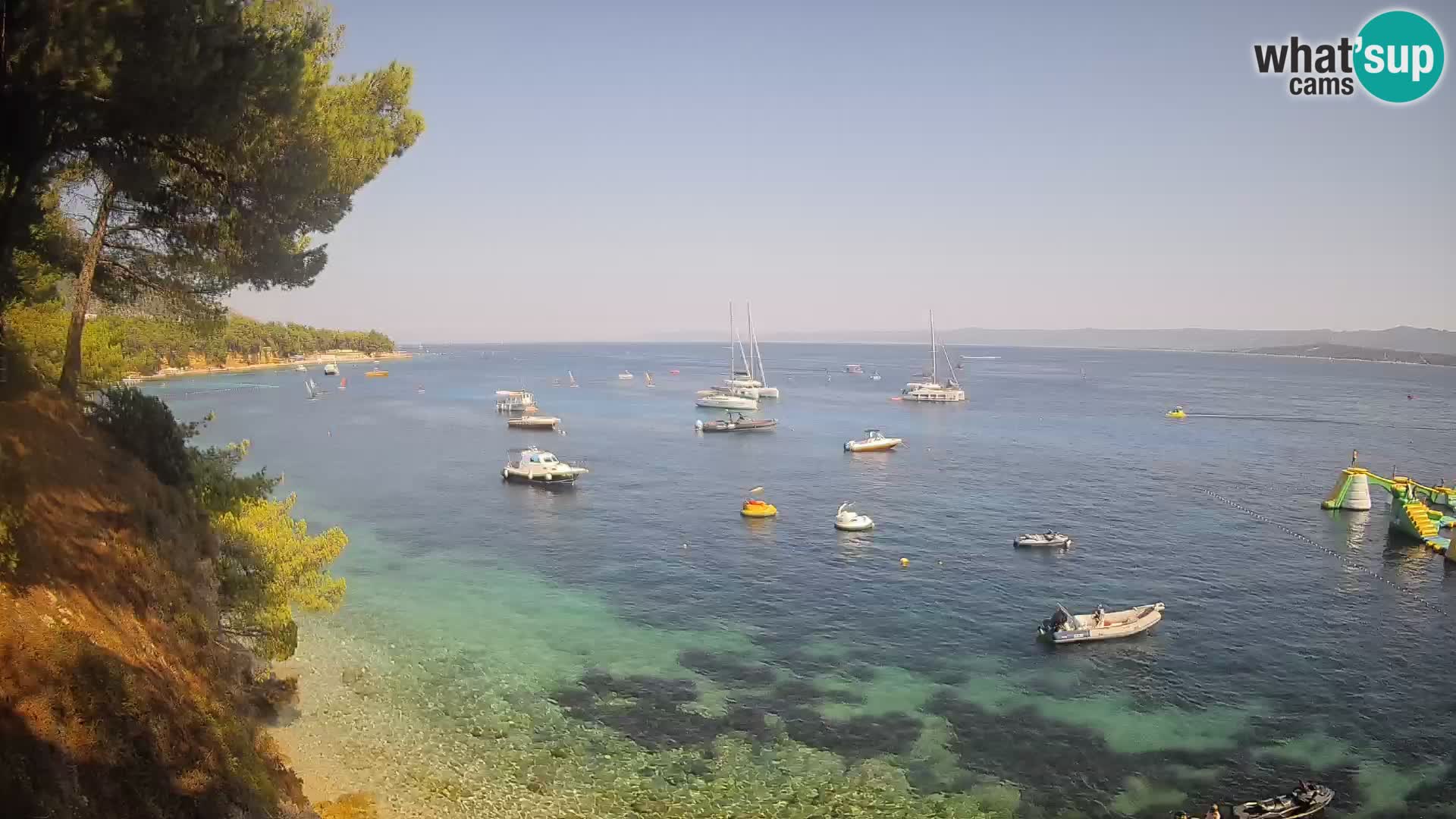 Webcam Spiaggia Potočine Bol – Vista live sulla spiaggia Borak, Isola di Brač