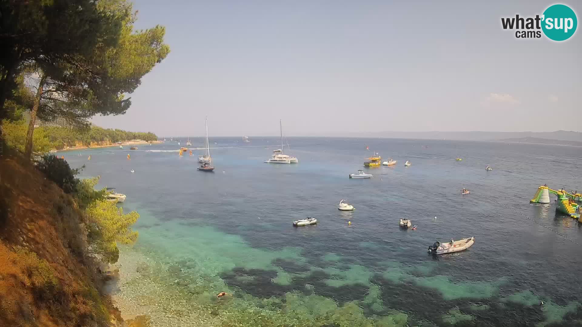 Webcam Spiaggia Potočine Bol – Vista live sulla spiaggia Borak, Isola di Brač