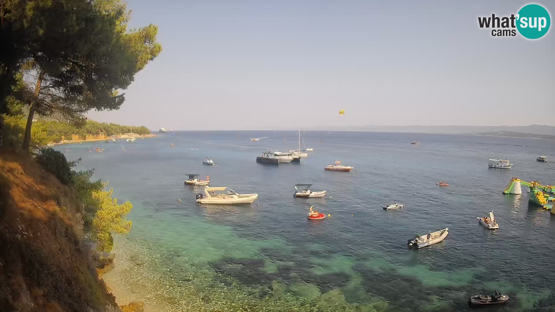 Web kamera Potočine Bol – Pogled uživo na plažu Borak, otok Brač