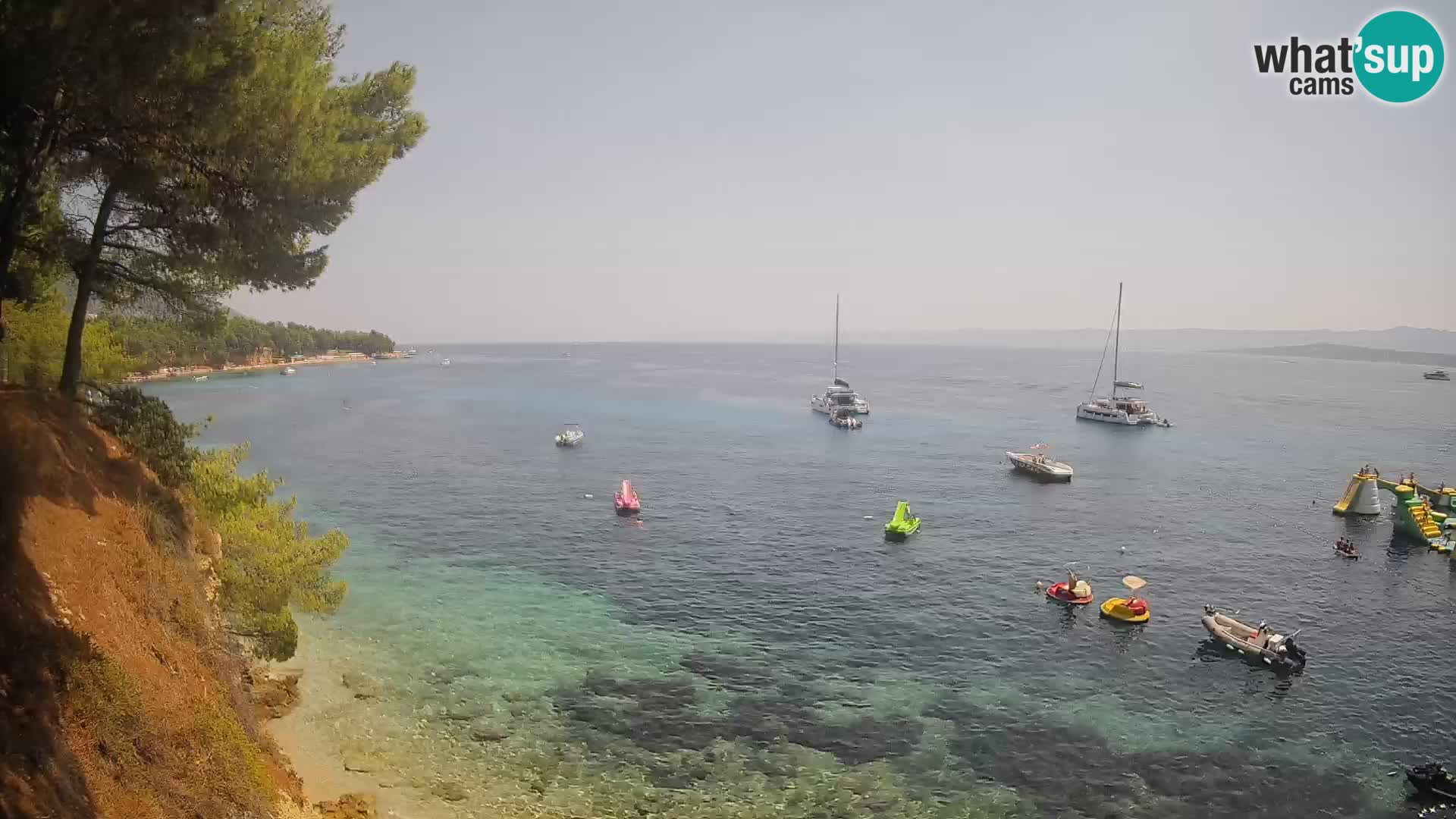 Webcam Spiaggia Potočine Bol – Vista live sulla spiaggia Borak, Isola di Brač