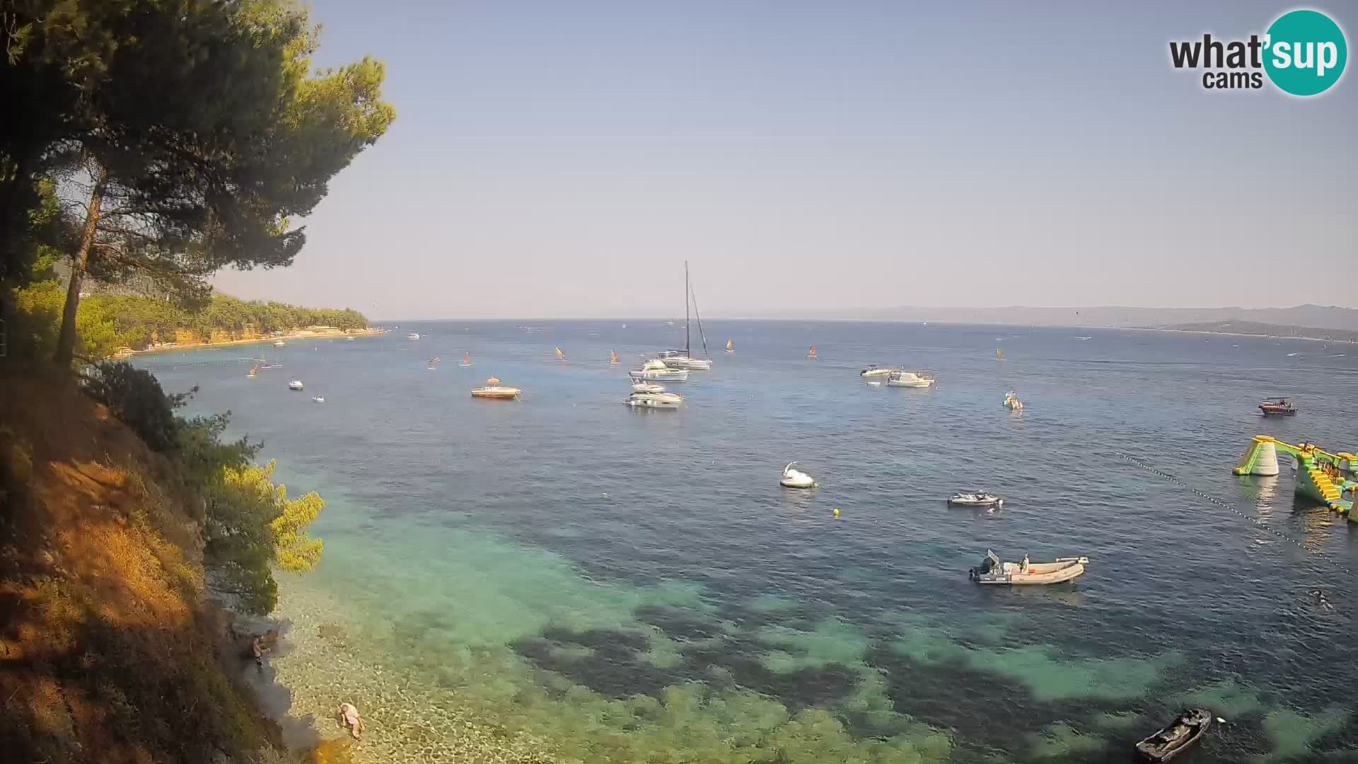 Webcam Spiaggia Potočine Bol – Vista live sulla spiaggia Borak, Isola di Brač