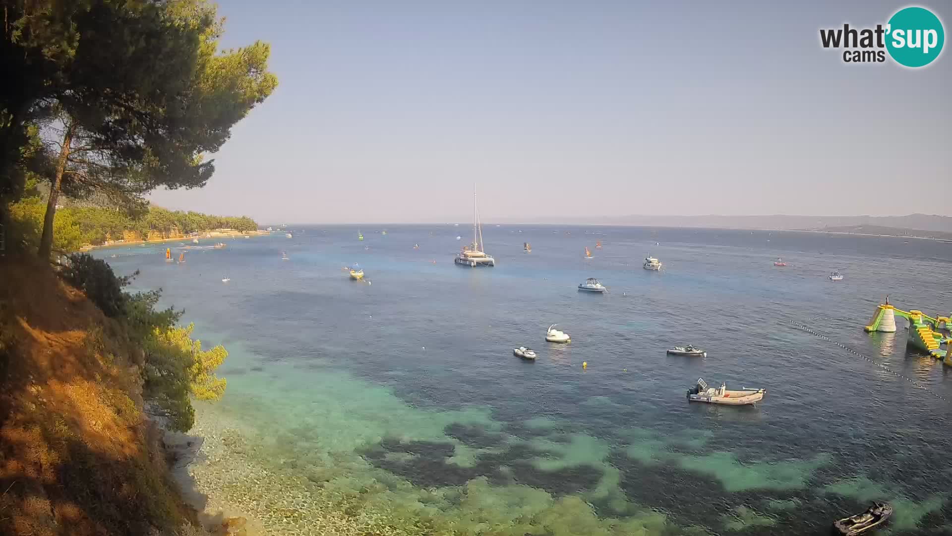 Webcam Spiaggia Potočine Bol – Vista live sulla spiaggia Borak, Isola di Brač