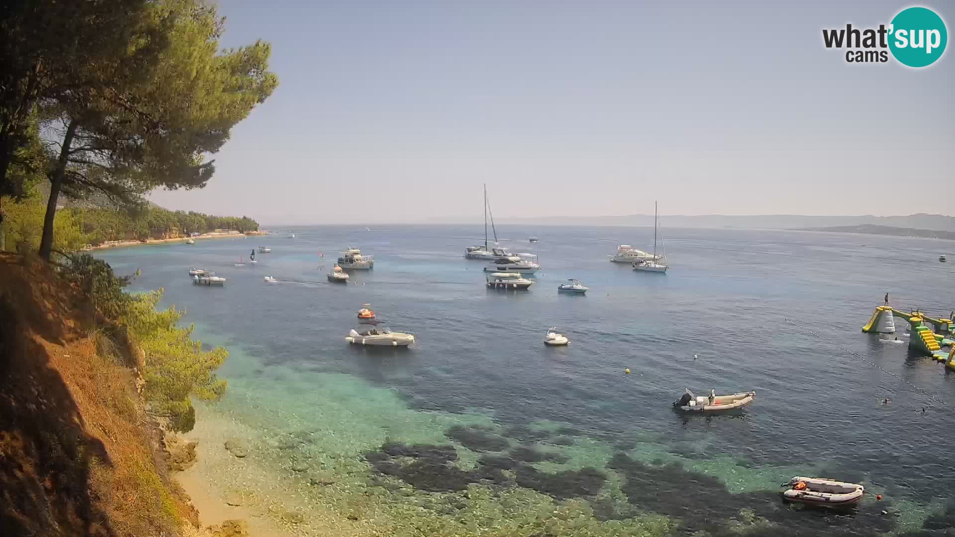 Web kamera Potočine Bol – Pogled uživo na plažu Borak, otok Brač