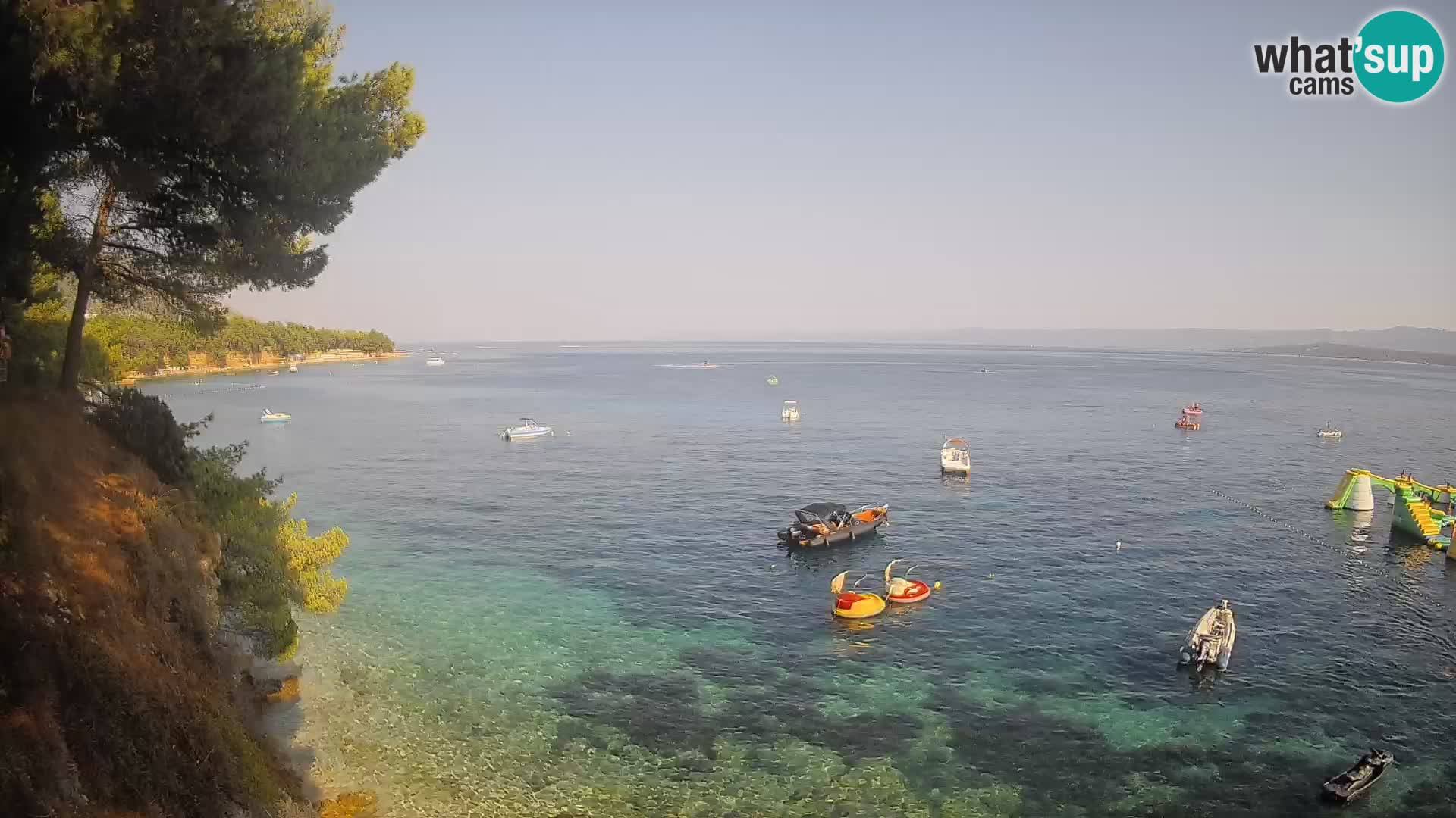 Webcam Spiaggia Potočine Bol – Vista live sulla spiaggia Borak, Isola di Brač