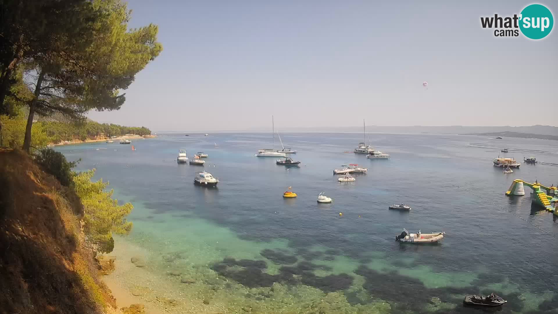 Webcam Spiaggia Potočine Bol – Vista live sulla spiaggia Borak, Isola di Brač