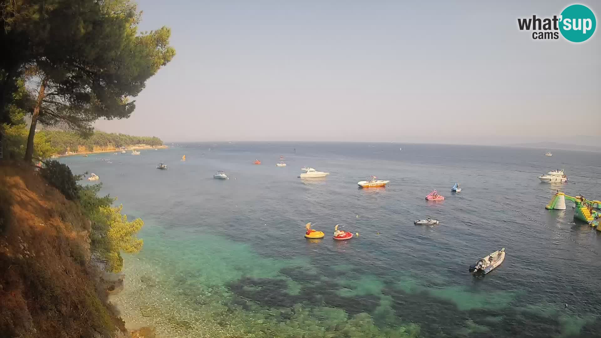 Webcam Spiaggia Potočine Bol – Vista live sulla spiaggia Borak, Isola di Brač