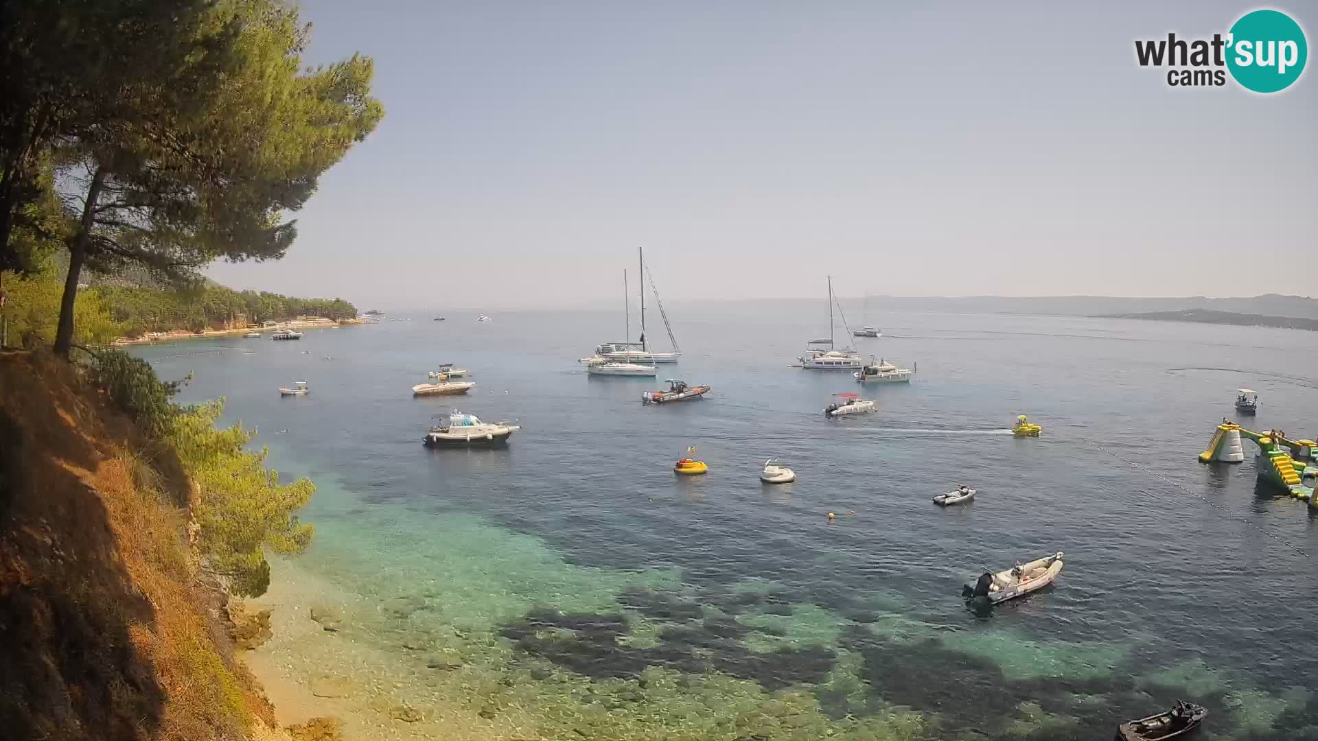 Web kamera Potočine Bol – Pogled uživo na plažu Borak, otok Brač