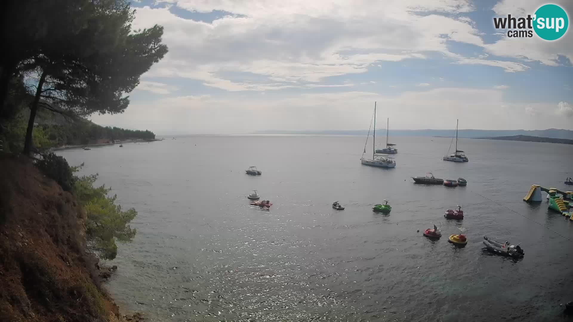Webcam Spiaggia Potočine Bol – Vista live sulla spiaggia Borak, Isola di Brač