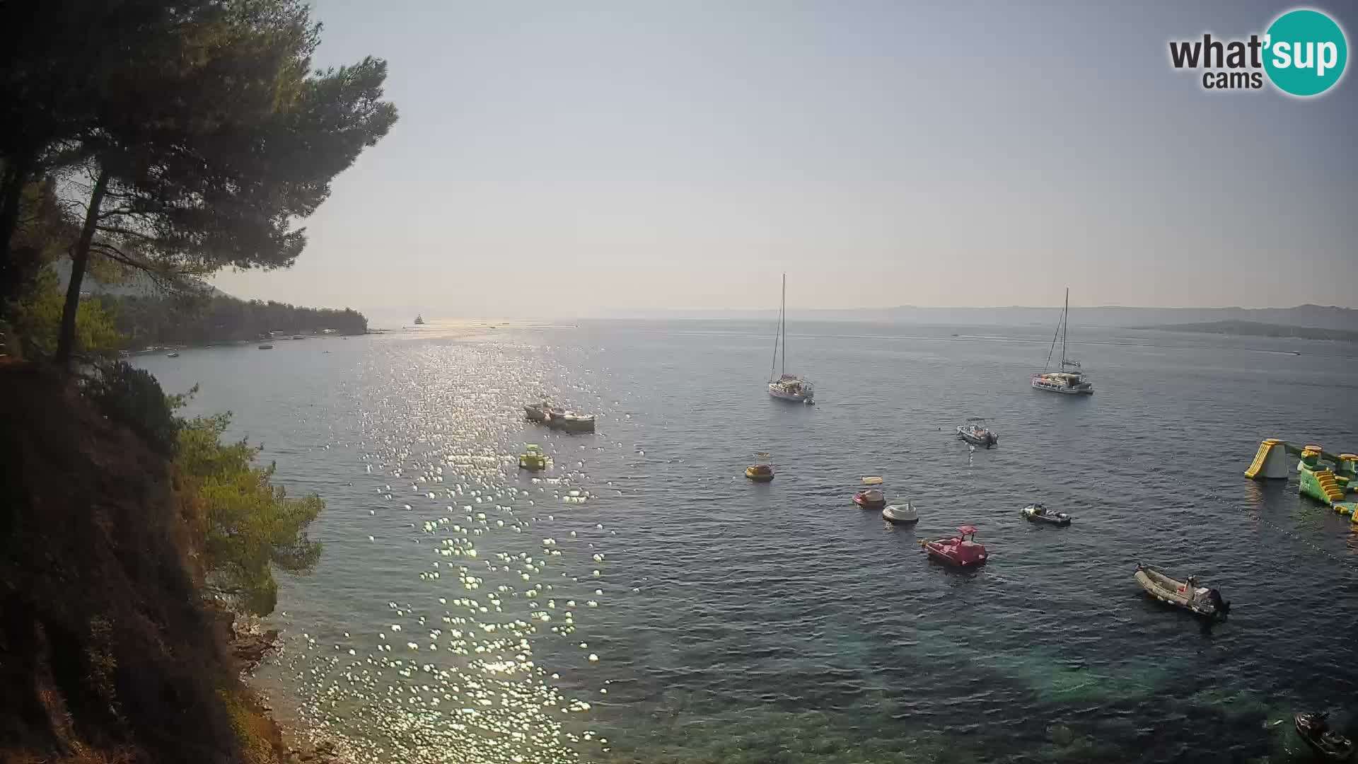 Webcam Spiaggia Potočine Bol – Vista live sulla spiaggia Borak, Isola di Brač