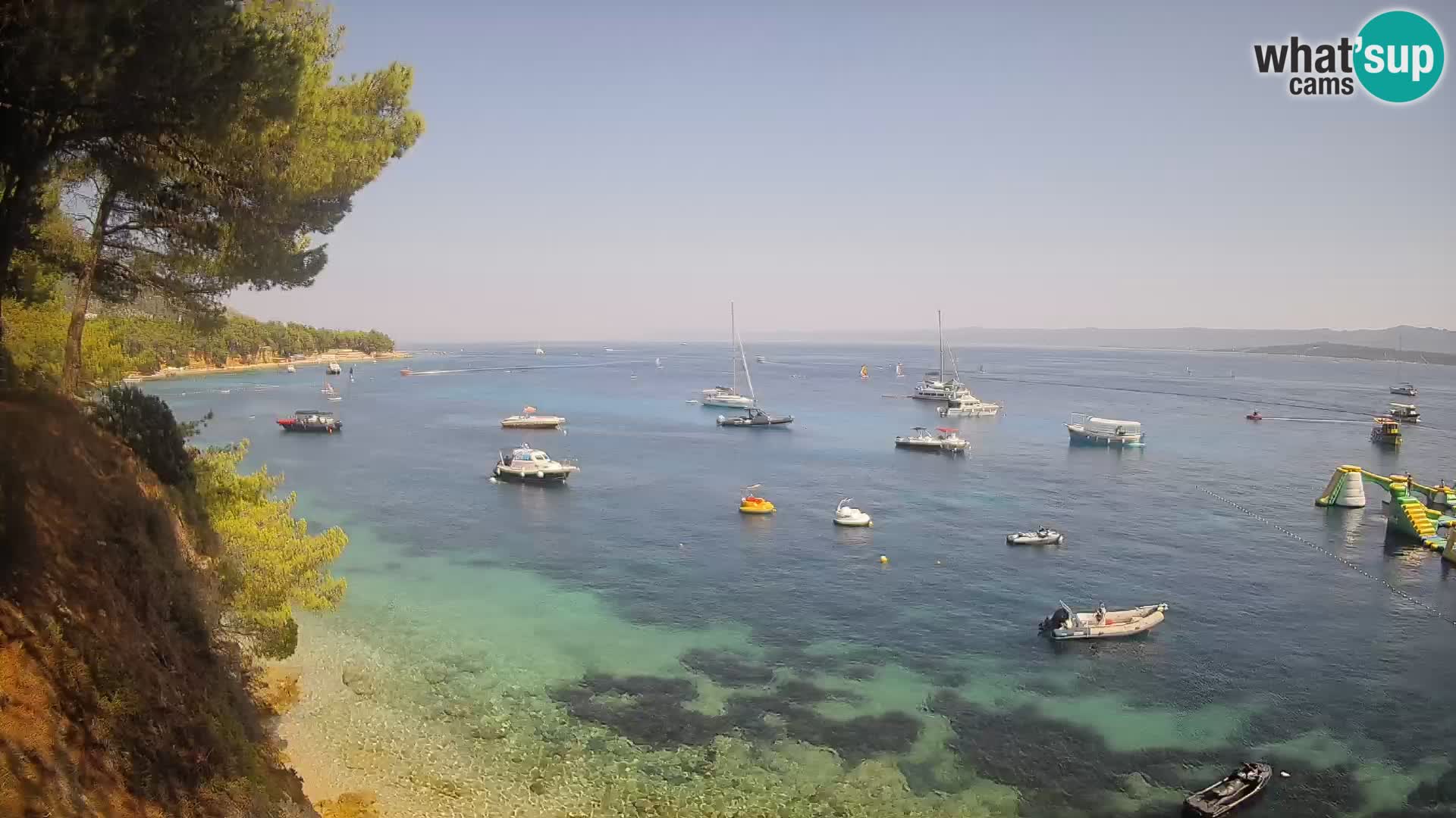 Web kamera Potočine Bol – Pogled uživo na plažu Borak, otok Brač