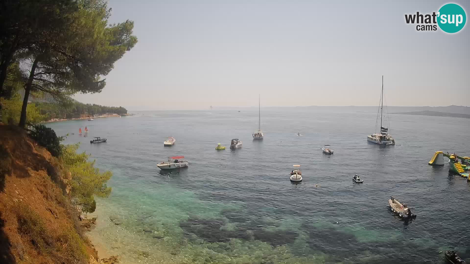 Web kamera Potočine Bol – Pogled uživo na plažu Borak, otok Brač