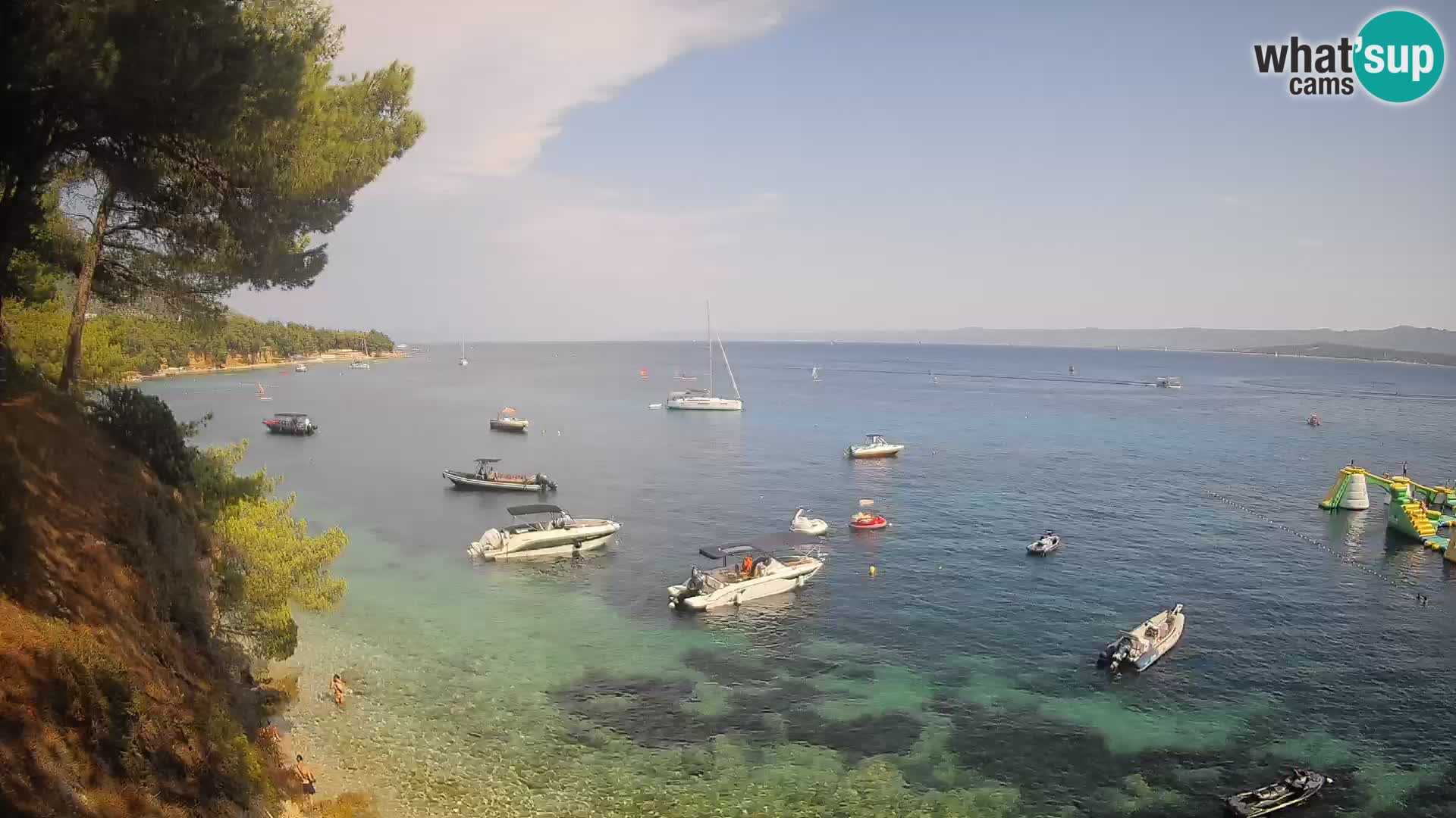 Webcam Spiaggia Potočine Bol – Vista live sulla spiaggia Borak, Isola di Brač