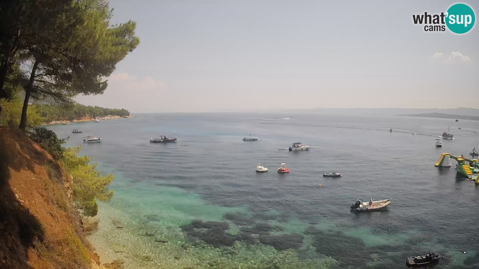 Webcam Spiaggia Potočine Bol – Vista live sulla spiaggia Borak, Isola di Brač