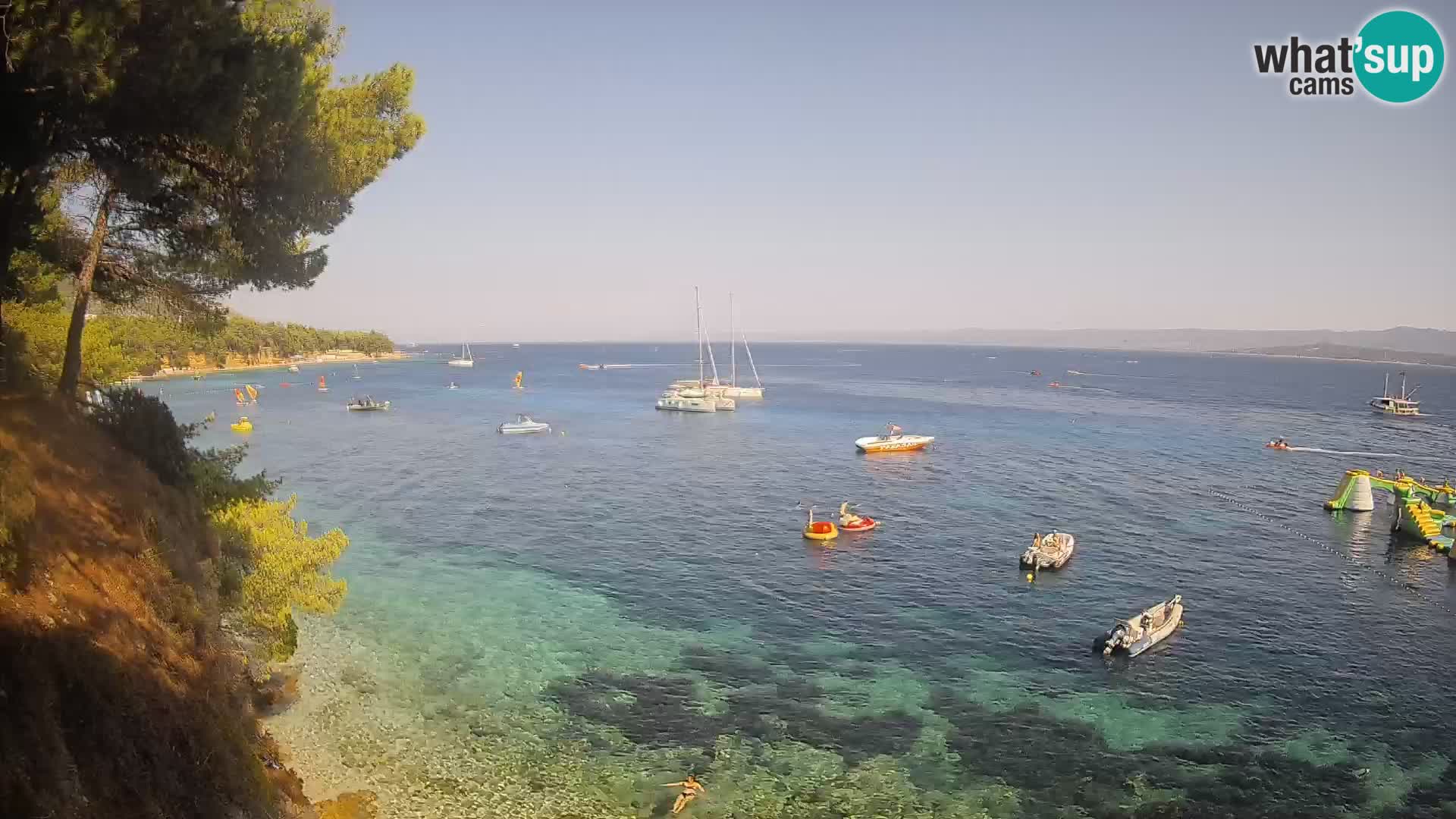 Webcam Strand Potočine Bol – Liveblick auf Borak Beach, Insel Brač