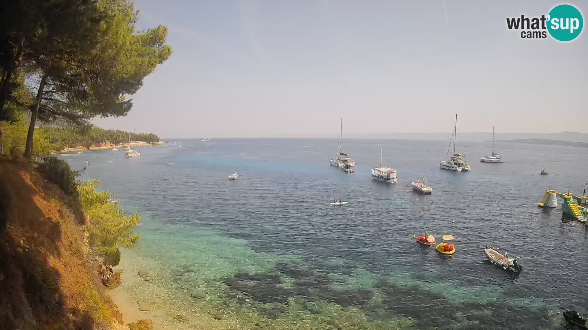 Webcam Spiaggia Potočine Bol – Vista live sulla spiaggia Borak, Isola di Brač