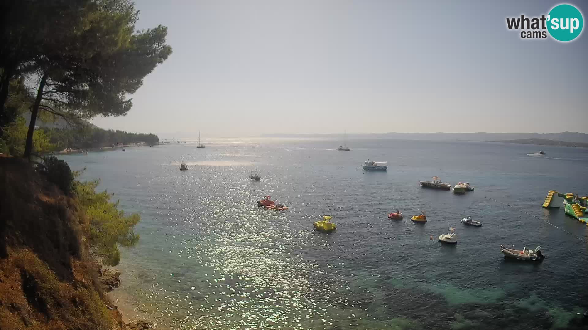 Webcam Spiaggia Potočine Bol – Vista live sulla spiaggia Borak, Isola di Brač